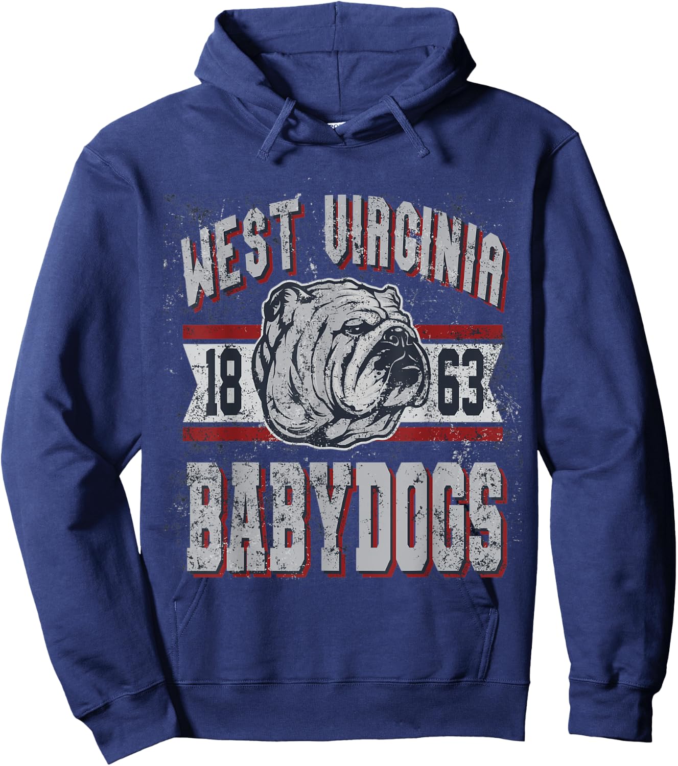 Funny WV Jim West Virginia Justice Baby Dogs bulldog Men Women Hoodie - Hoodie | Navy