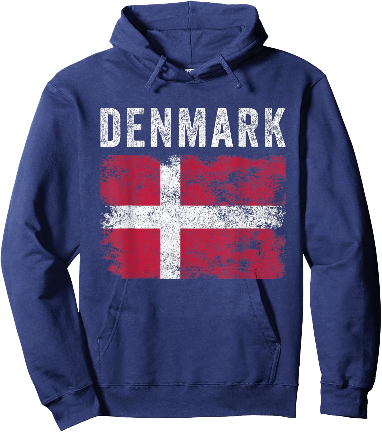 Denmark Flag Distressed - Men Women Kids - Danish Flag Hoodie - Hoodie | Navy