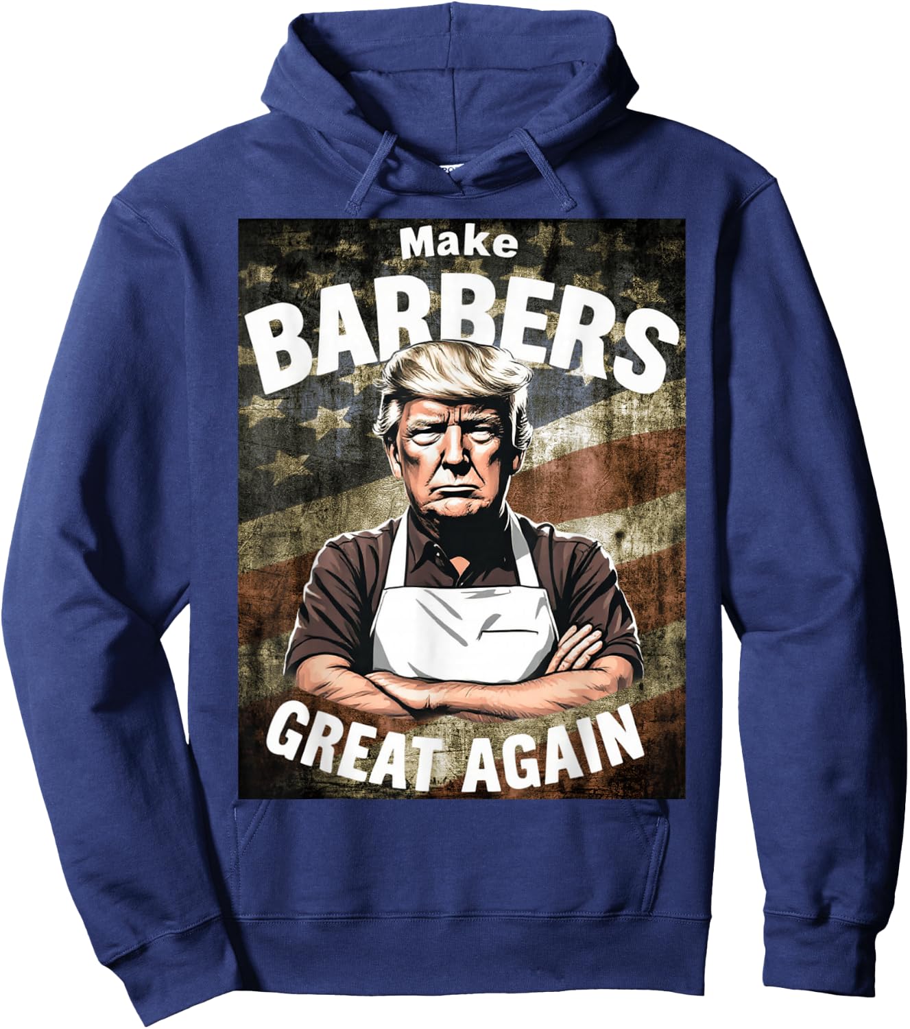 Make Barbers Great Again | Barbers for Trump Barber Shop Hoodie - Hoodie | Navy