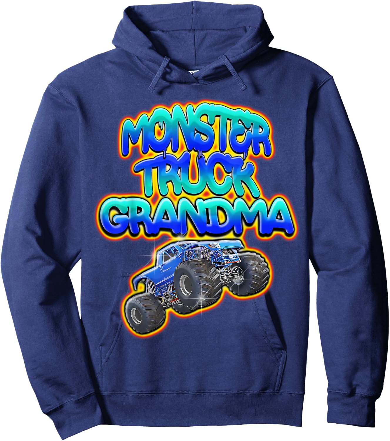 Monster Truck Grandma Graffiti Style Hoodie - Hoodie | Navy