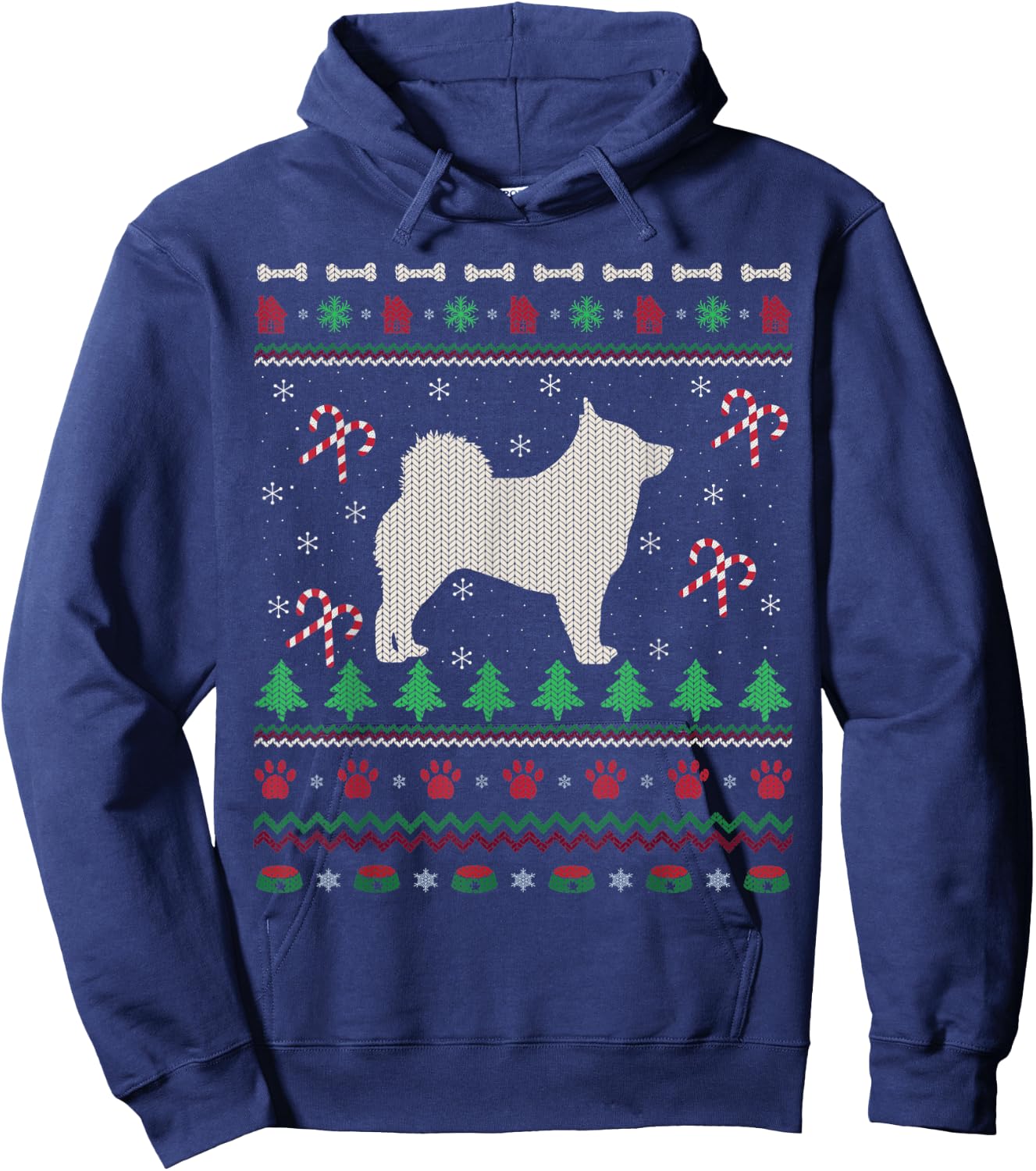 Schipperke Dog Lover Xmas Ugly Schipperke Christmas Men Women Kids Hoodie - Hoodie | Navy