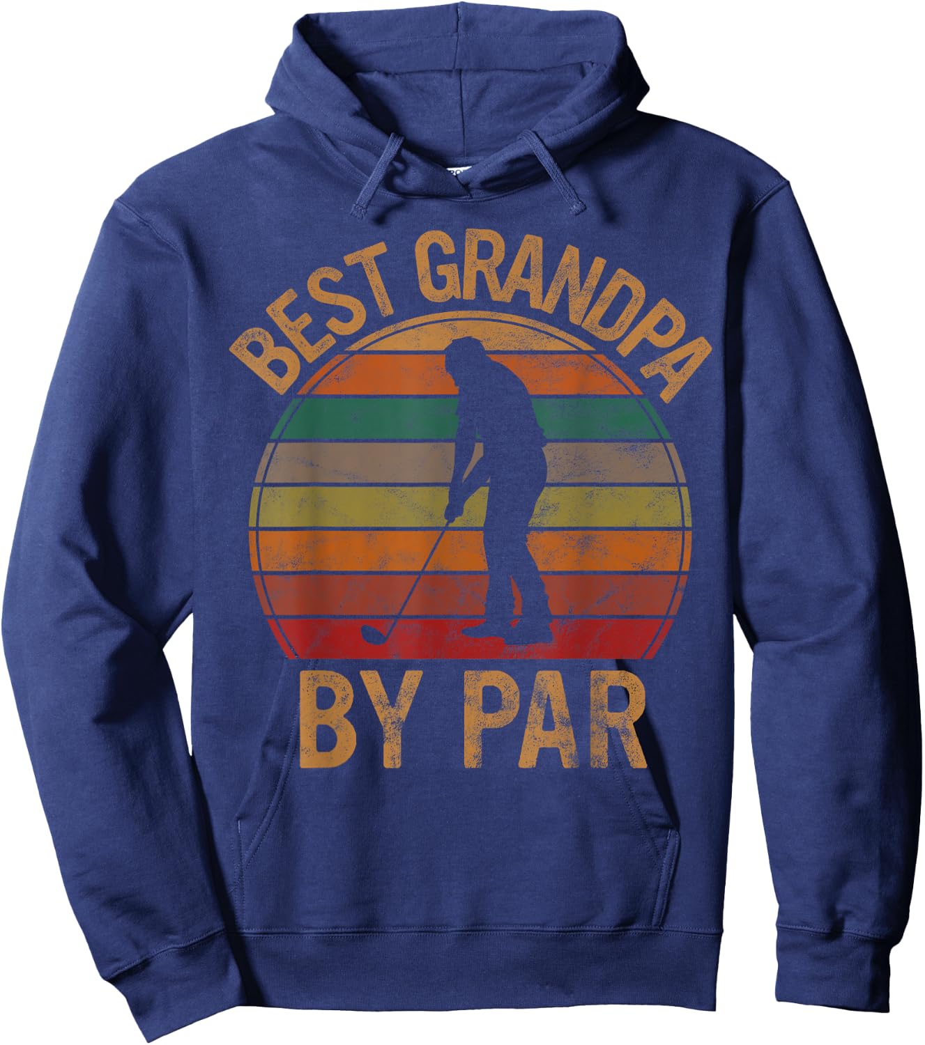 Best Grandpa by Par Golf Father's Day Gift Grandad Golfer Hoodie - Hoodie | Navy