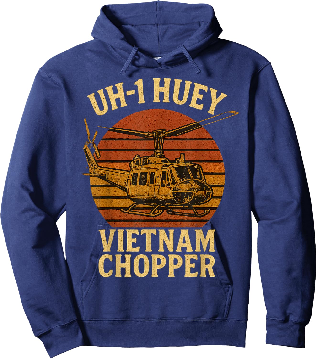 UH 1 Huey Vietnam Chopper Hoodie - Hoodie | Navy