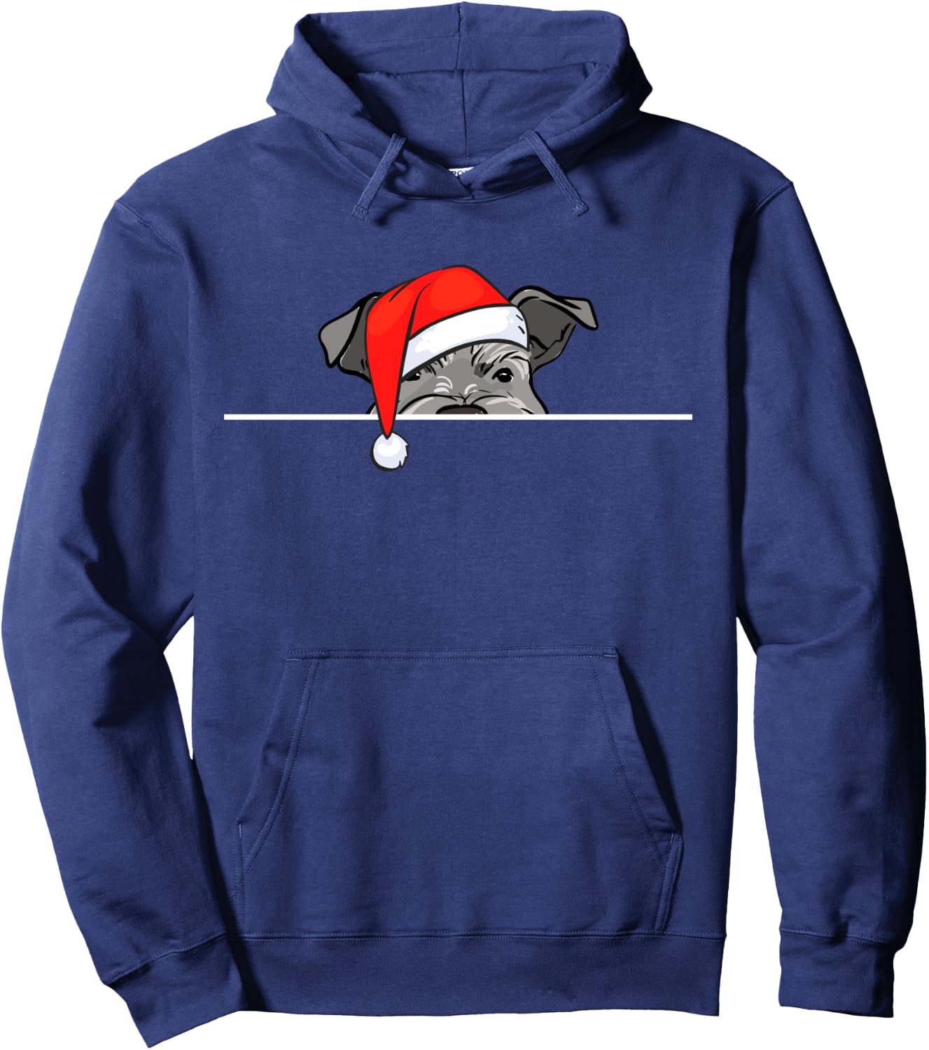 Miniature Schnauzer Dog Christmas Hoodie - Hoodie | Navy