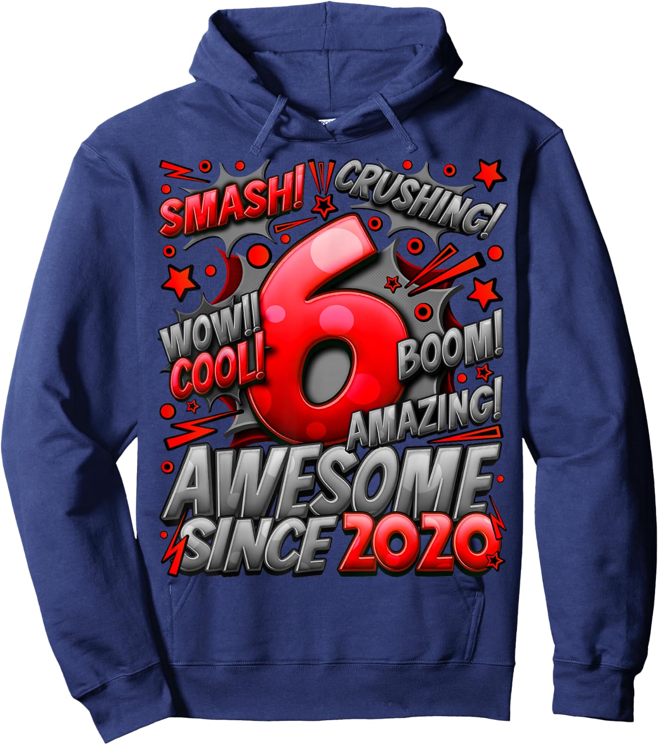 6 Year Old Gifts for Boys 6th Birthday Boy 6 Year Old Boy Hoodie - Hoodie | Navy