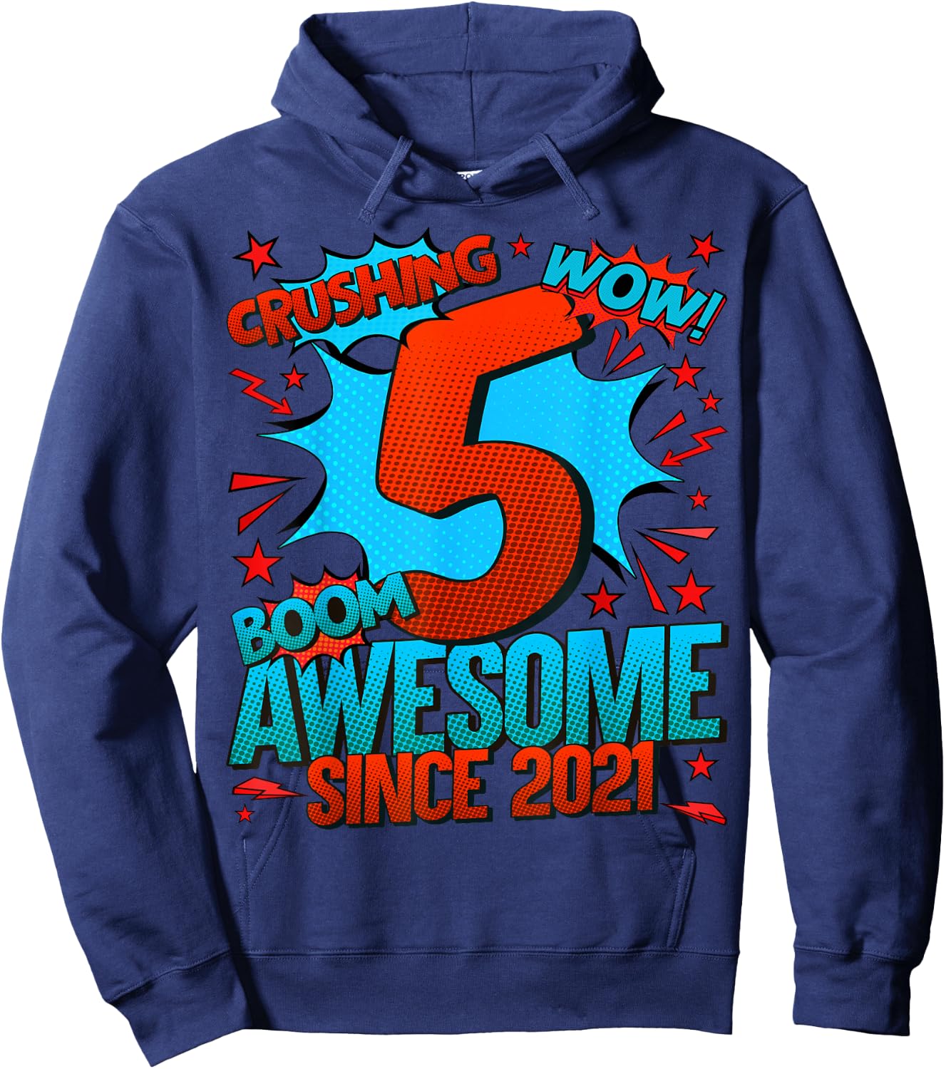 5 Year Old Gifts for Boys 5th Birthday Boy 5 Year Old Boy Hoodie - Hoodie | Navy