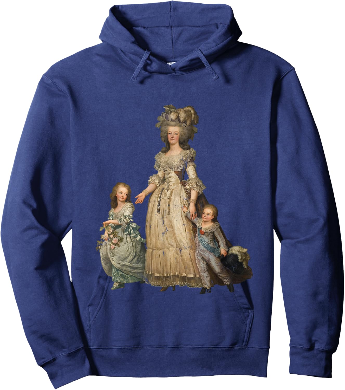 Marie Antoinette Art (Vintage Distressed Look) Hoodie - Hoodie | Navy