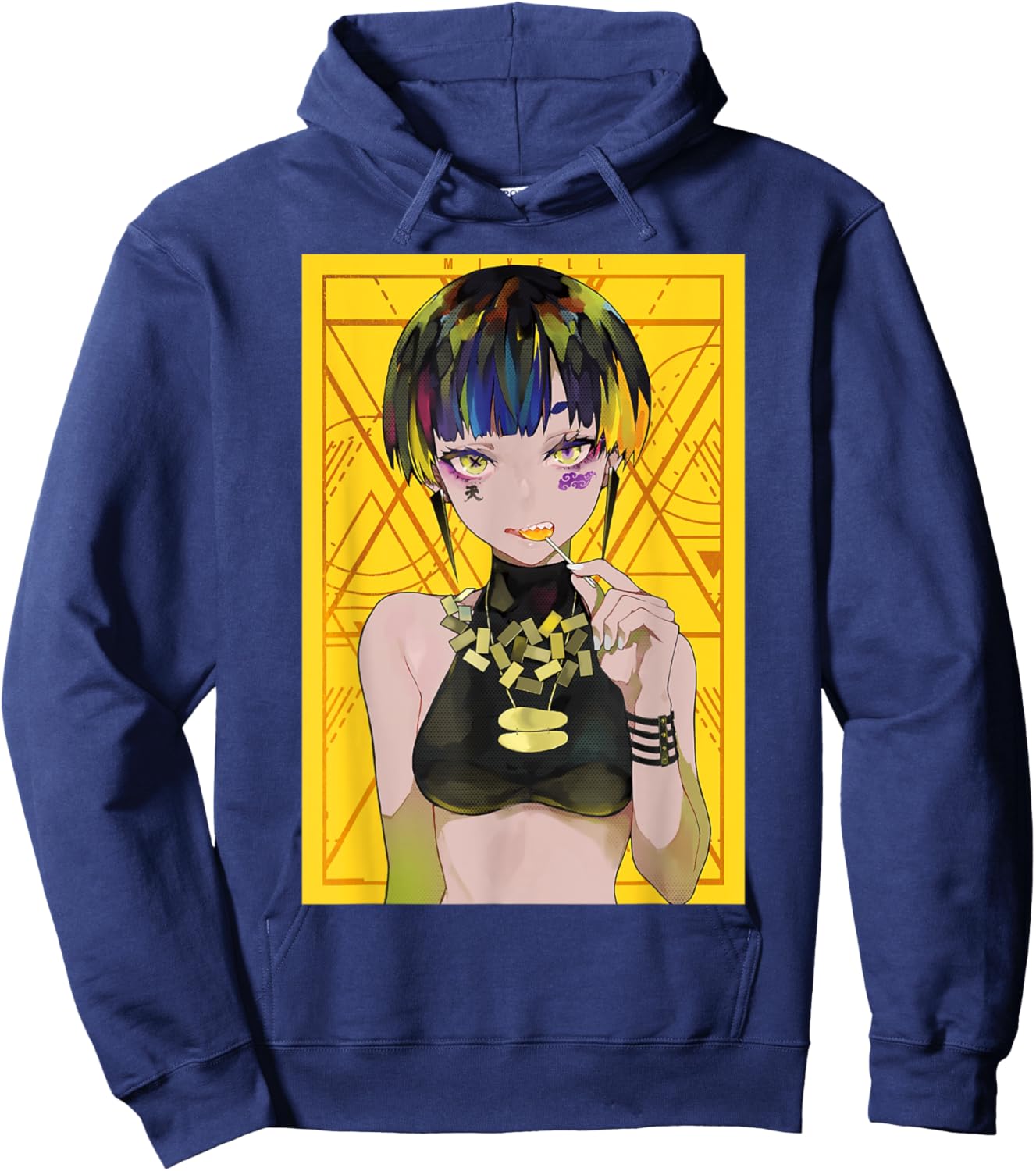 Anime Girl Japanese Aesthetic anime Otaku Hoodie - Hoodie | Navy