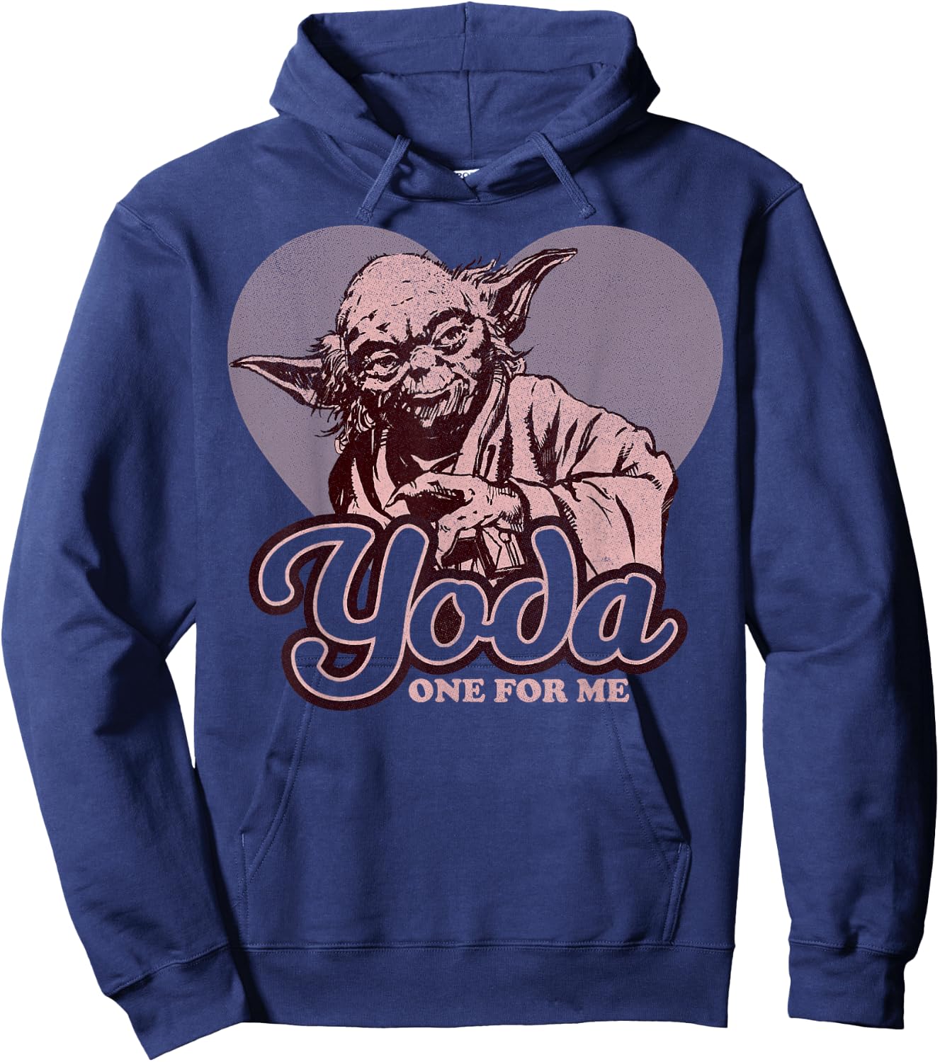 Star Wars Yoda One For Me Heart Vintage Graphic Hoodie - Hoodie | Navy
