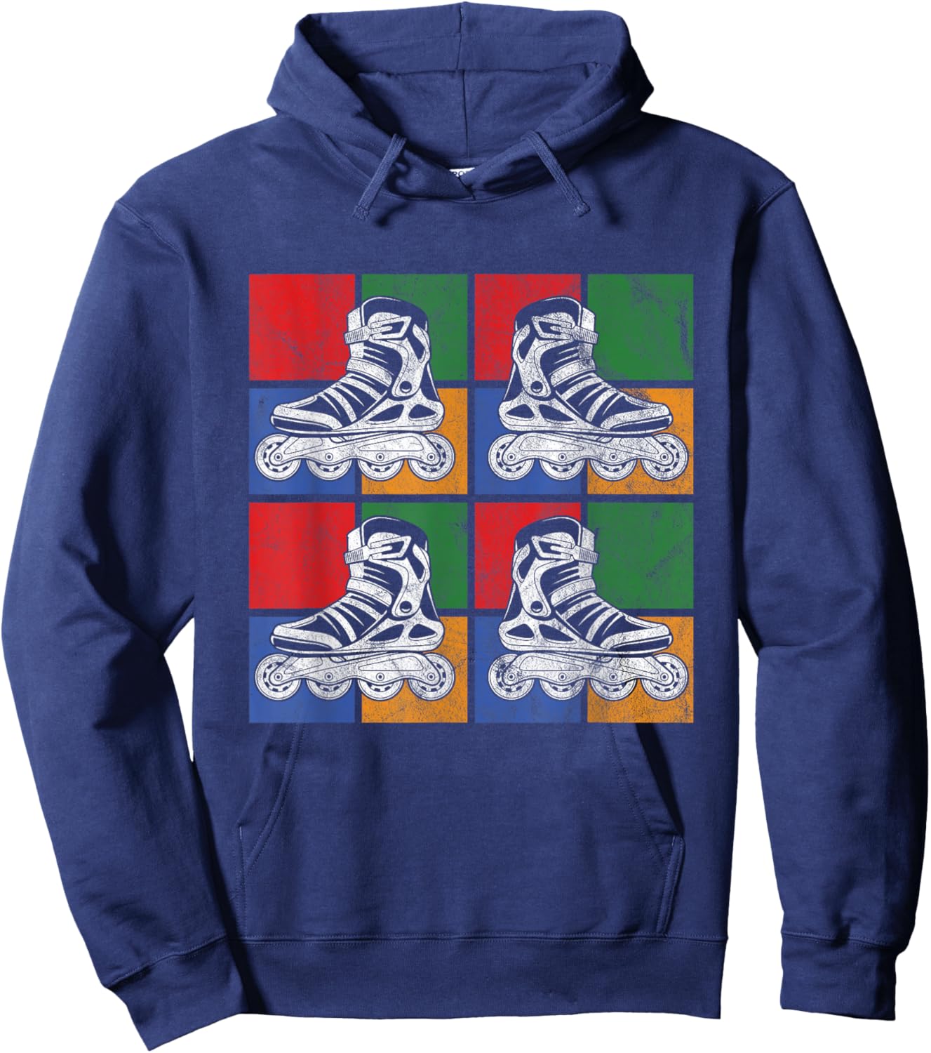 Inline Rollerblades Skater Skate Blades Roller Skating Gift Hoodie - Hoodie | Navy