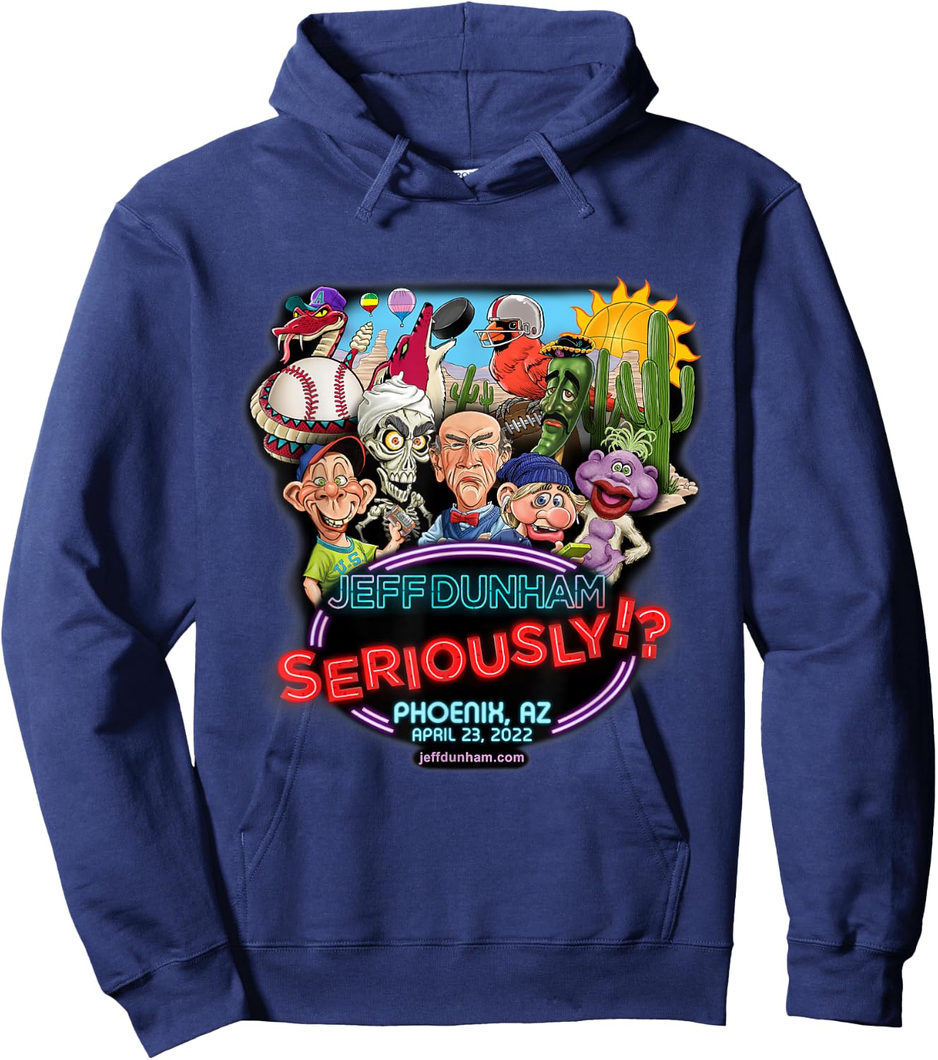 Jeff Dunham Phoenix, AZ (2022) Hoodie - Hoodie | Navy