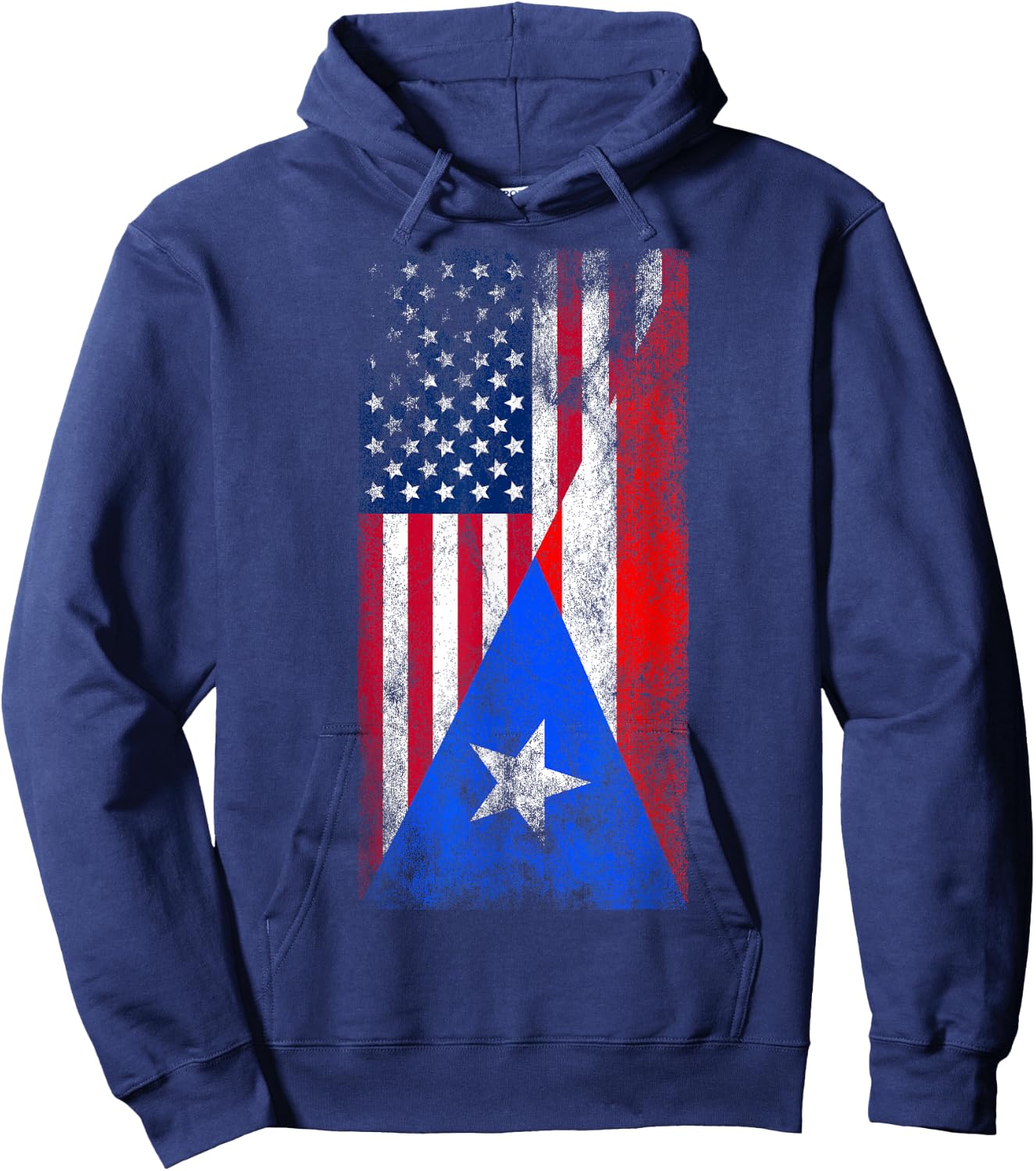USA & Puerto Rico Flags - US of America, Puerto Rican Hoodie - Hoodie | Navy