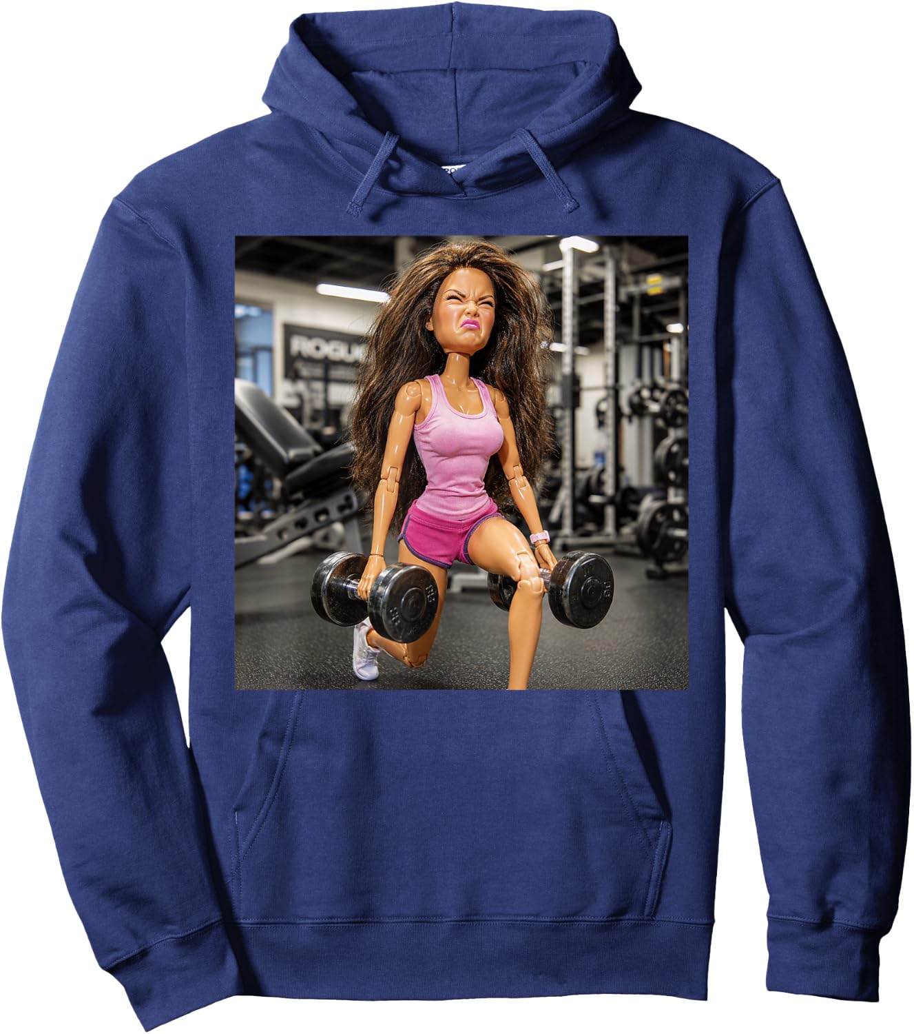 Disgusting Gym Girl Funny Workout Meme Humor Fitness Humor Hoodie - Hoodie | Navy