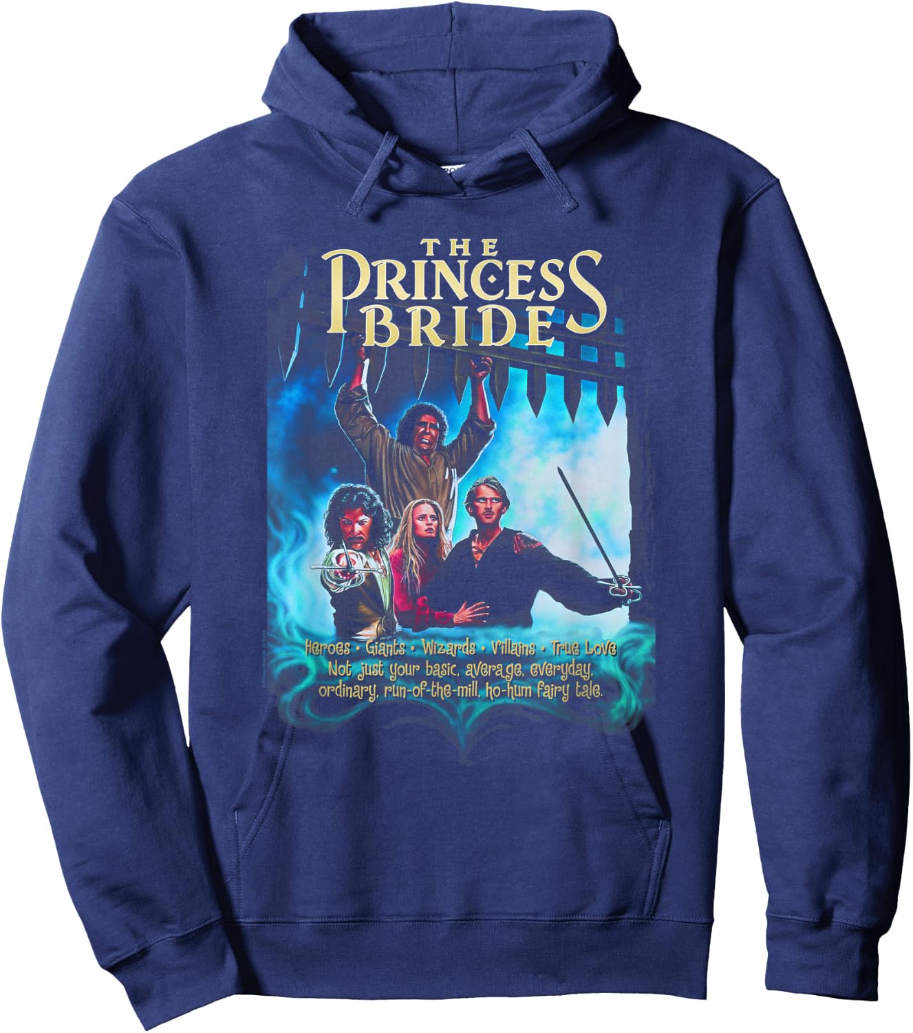 The Princess Bride Vintage Movie Poster with Cast Fantasy Hoodie - Hoodie | Navy