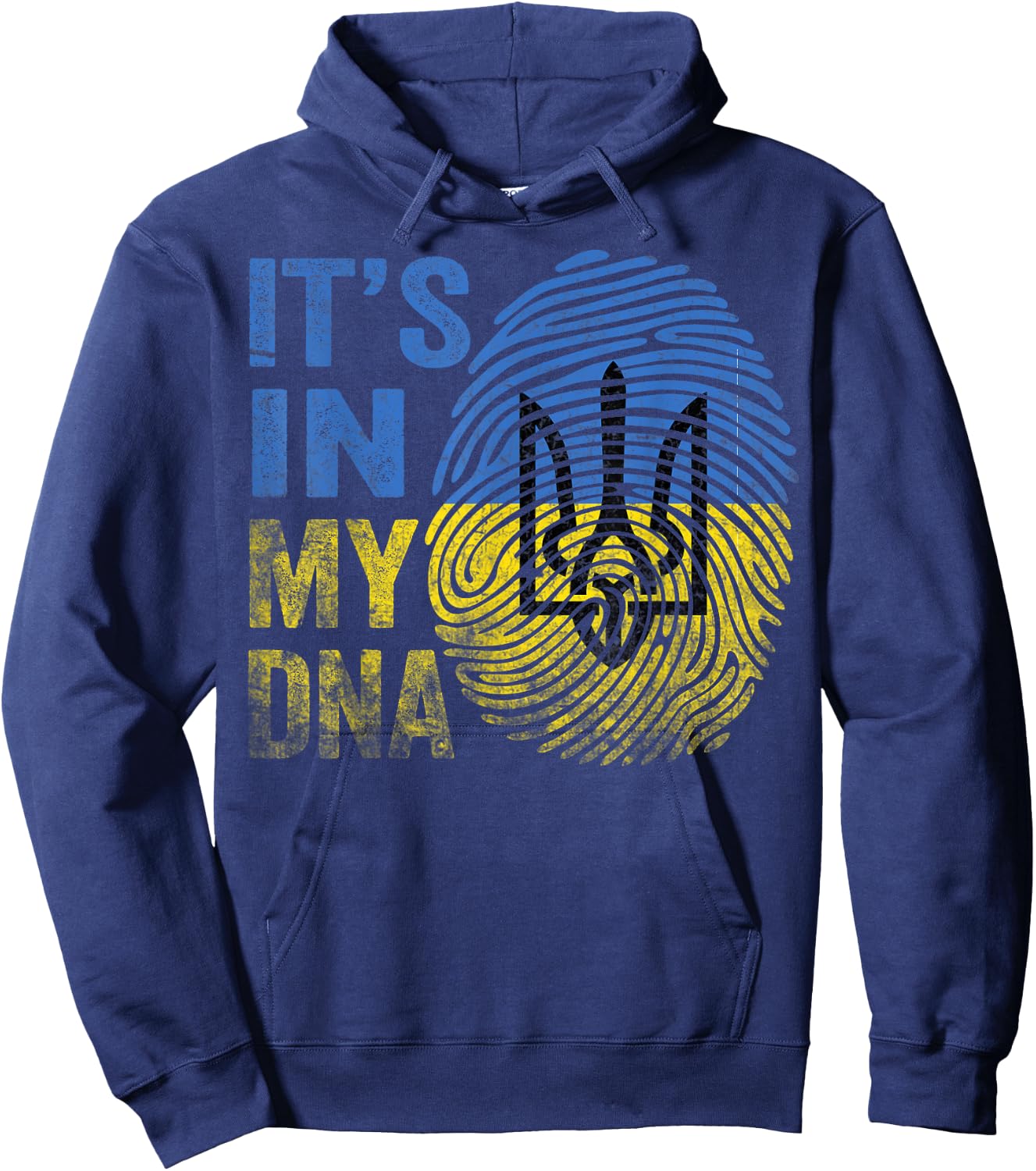 IT'S IN MY DNA Ukraine Flag - Ukrainian Roots Hoodie - Hoodie | Navy