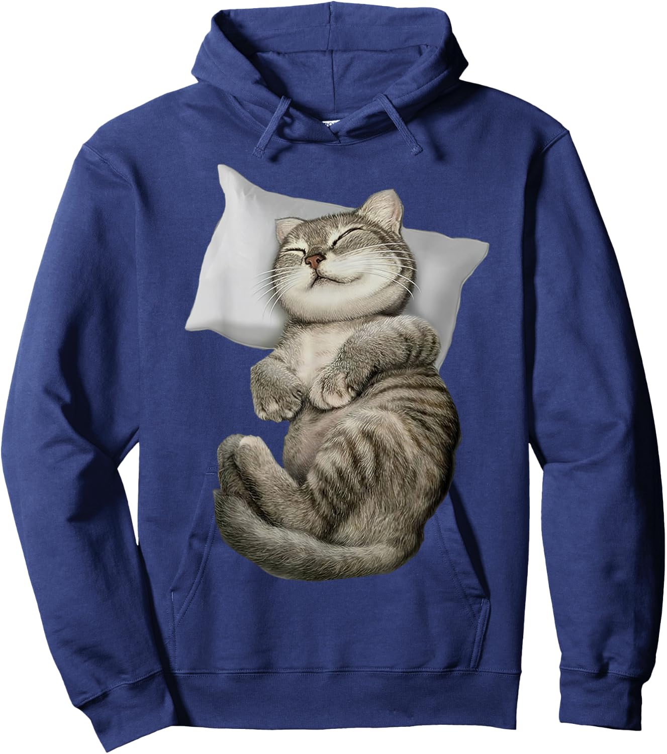 Cat Sleeping On Pillow Cute Cat Sleeping Angel Women Hoodie - Hoodie | Navy
