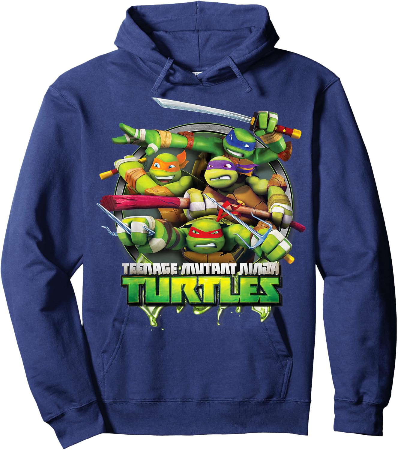 Teenage Mutant Ninja Turtles Bursting Through Sewer Hoodie - Hoodie | Navy