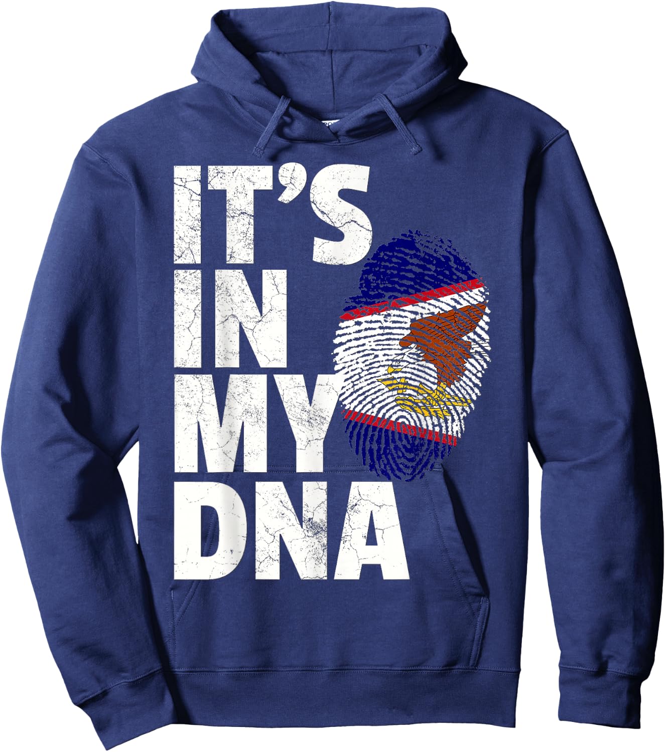 It's in My DNA American Samoa Flag Samoan Pride Roots Gift Hoodie - Hoodie | Navy