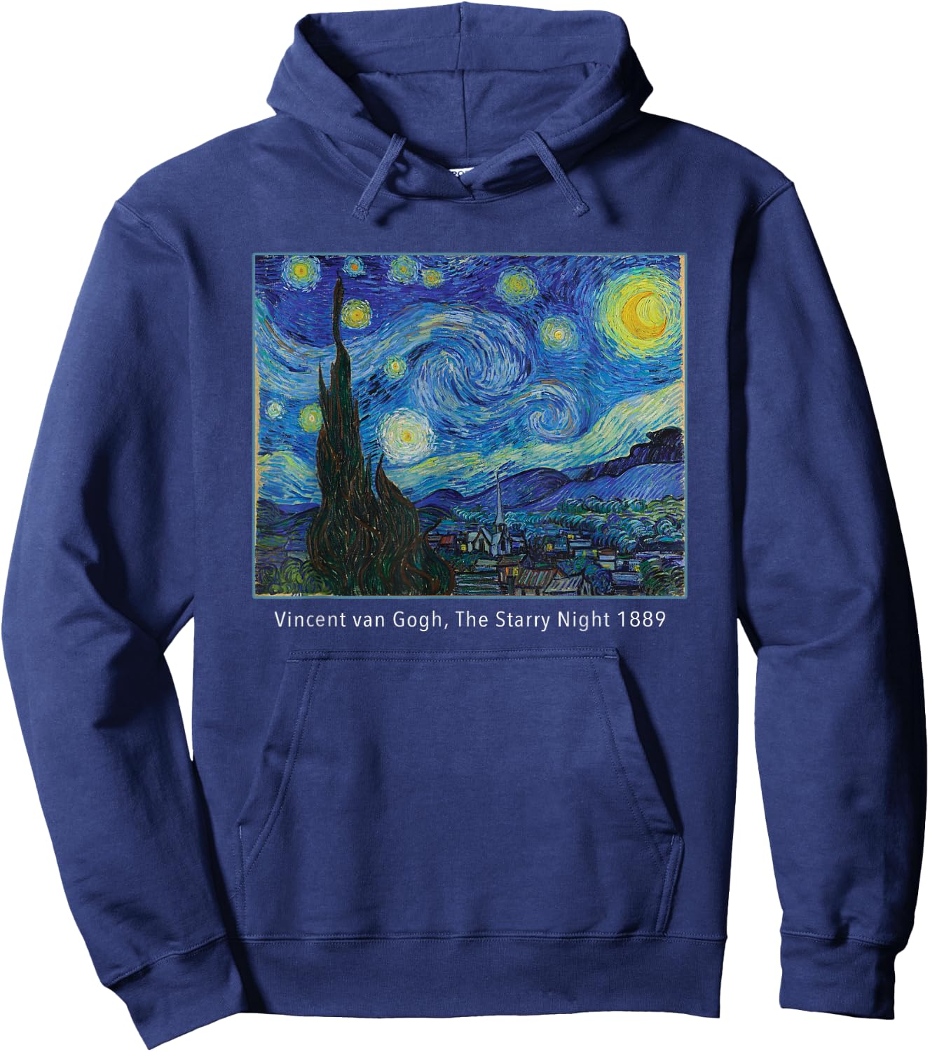 The Starry Night Vincent Van Gogh Famous Vintage Art Stylish Hoodie - Hoodie | Navy