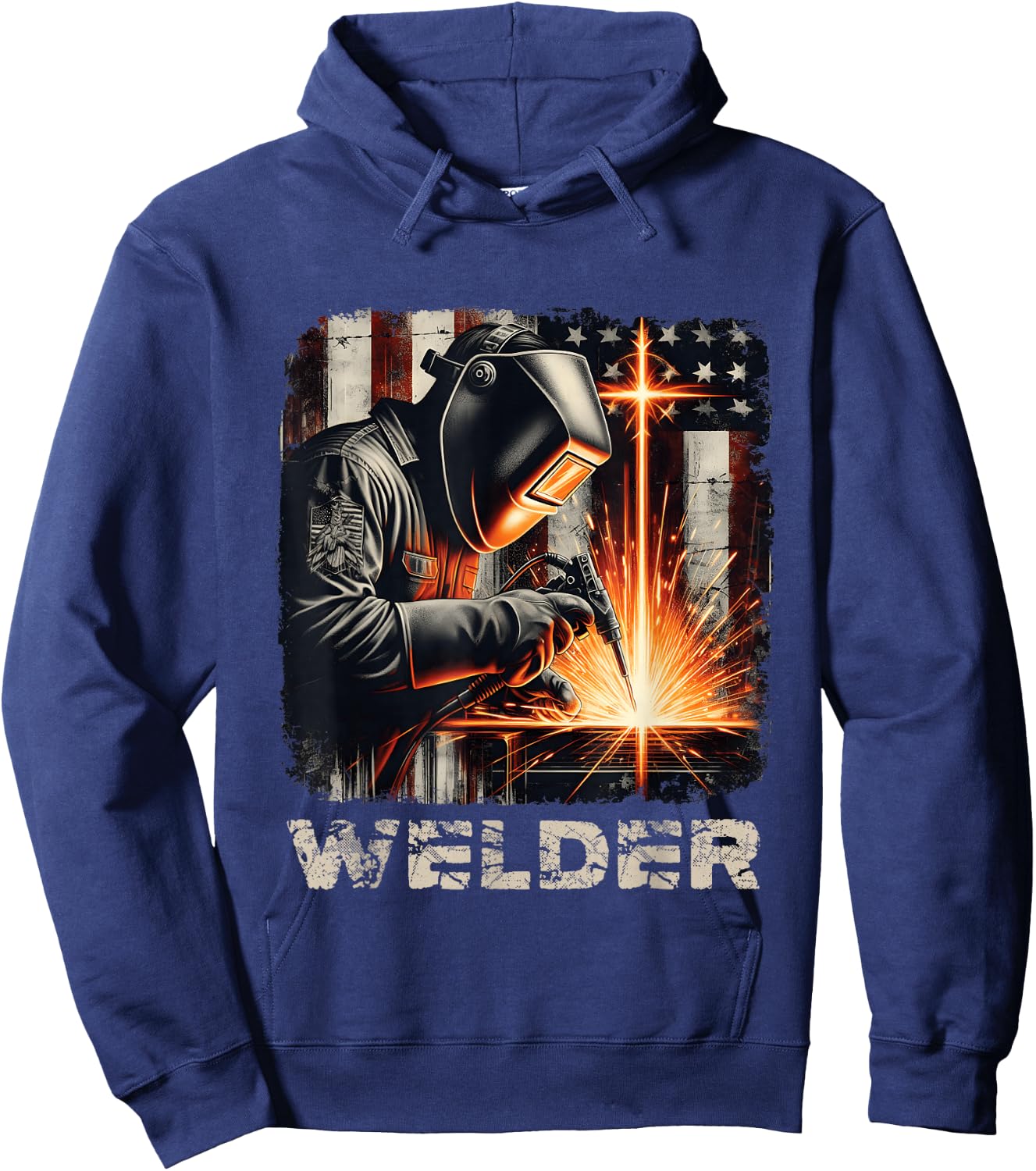 Cross Christian Hoodie - Hoodie | Navy