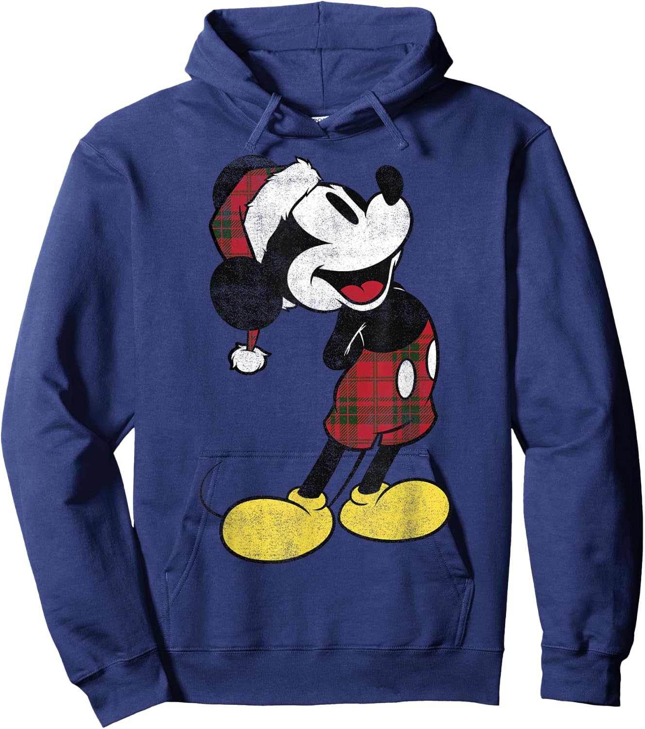 Disney Mickey and Friends Christmas Mickey Plaid Outfit Hoodie - Hoodie | Navy