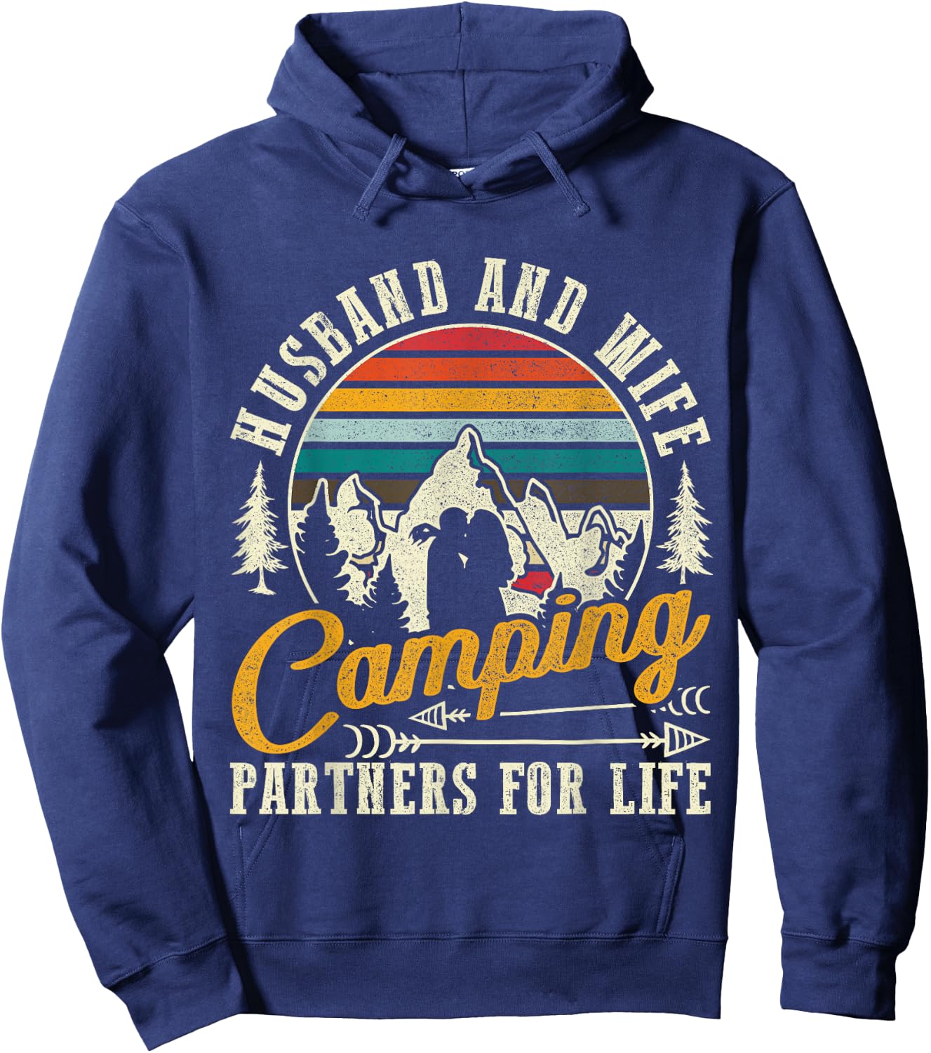 Husband And Wife Camping Partners For Life Sweet Hoodie - Hoodie | Navy