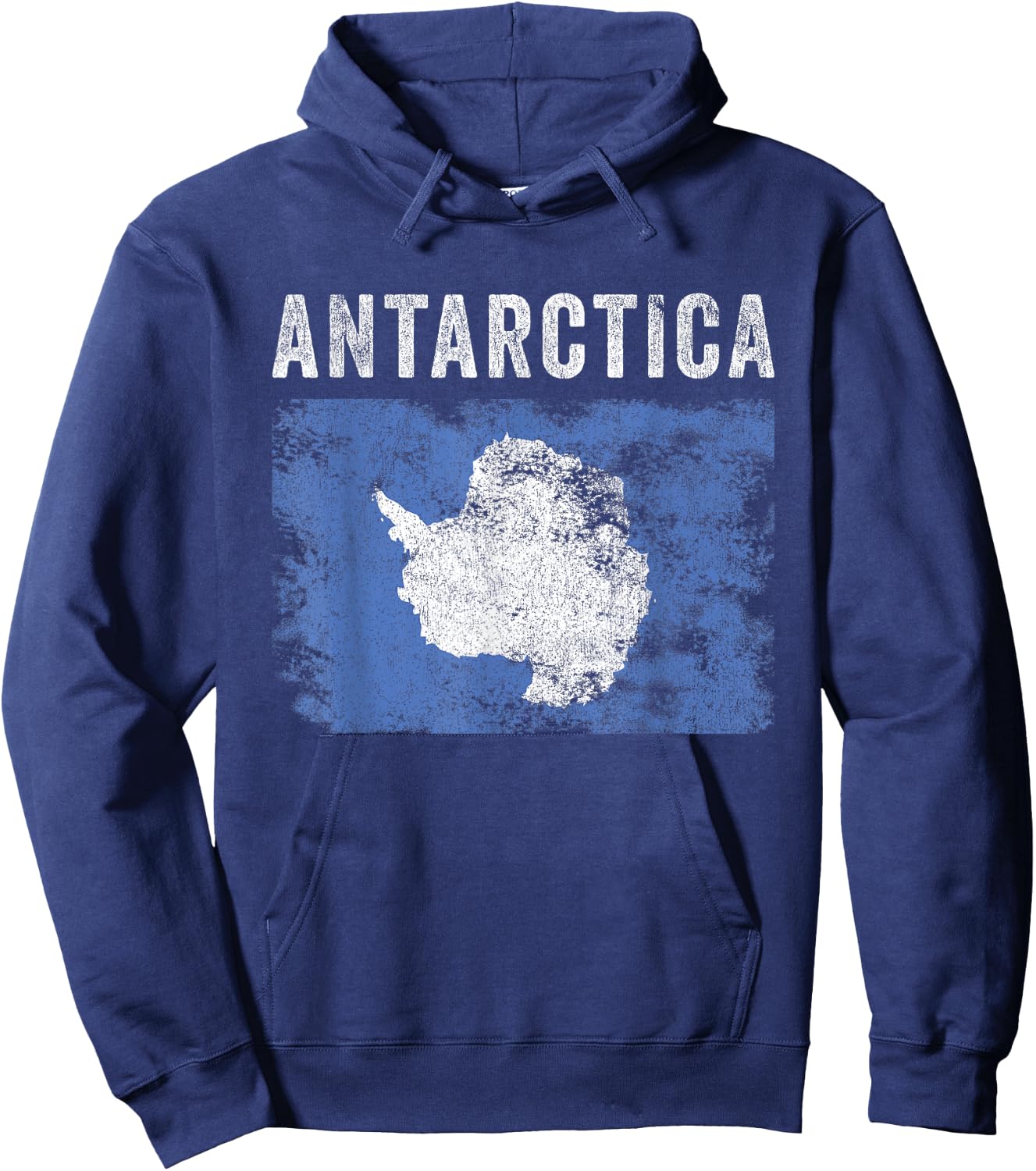 Antarctica Flag Distressed - Men Women Kids - Antarctic Flag Hoodie - Hoodie | Navy