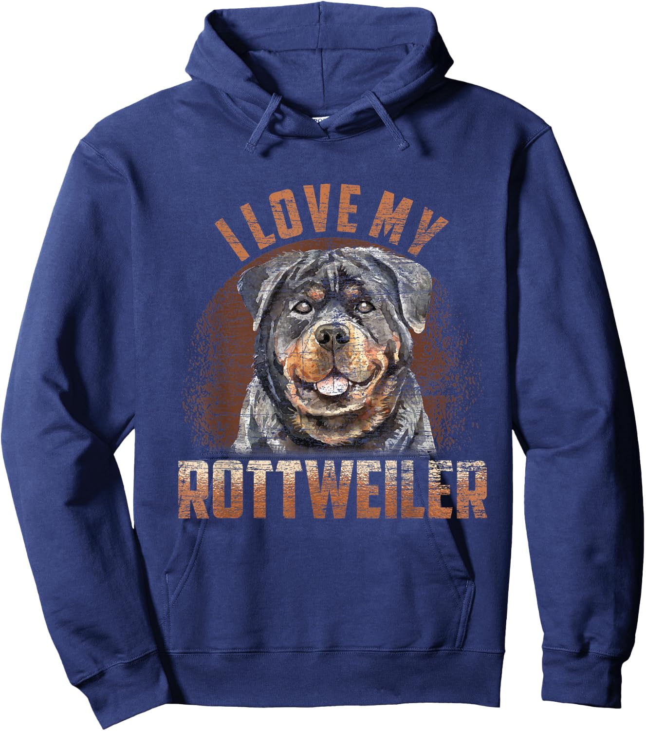I Love My Rottweiler Hoodie - Hoodie | Navy