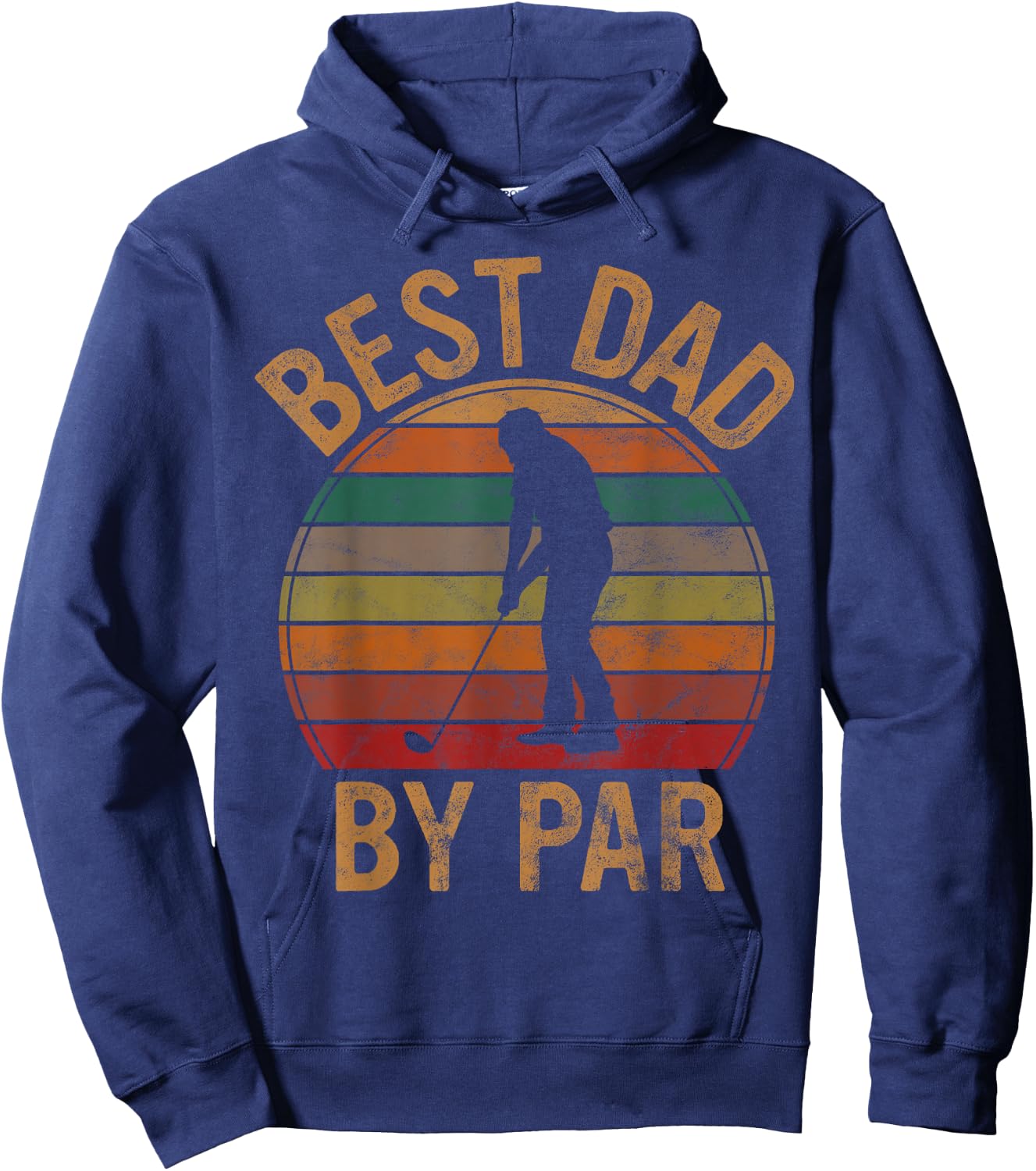 Best Dad by Par Father's Day Golf Lover Gift Papa Golfer Hoodie - Hoodie | Navy