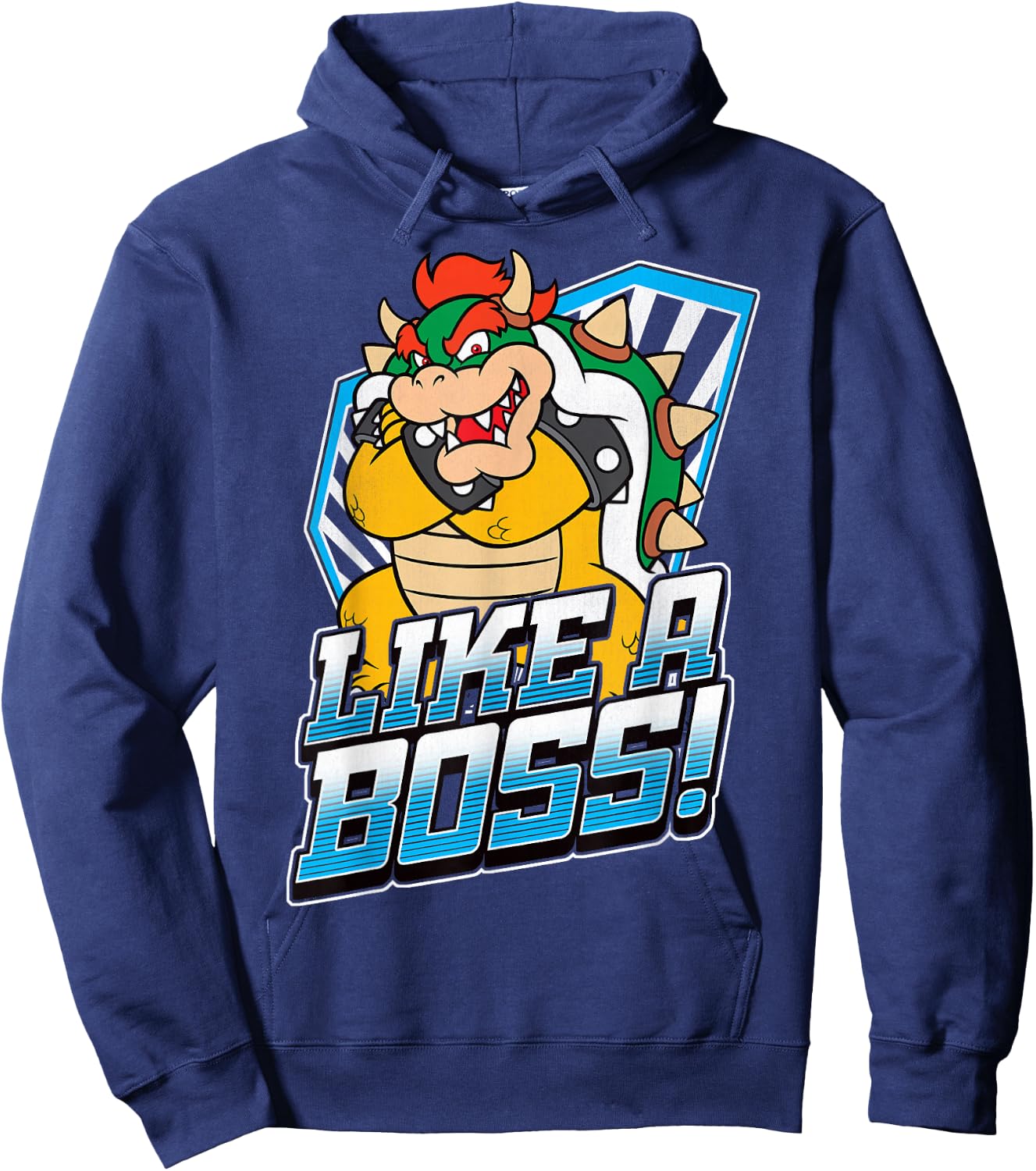 Nintendo Super Mario Bowser Like A Boss Bold Graphic Hoodie - Hoodie | Navy