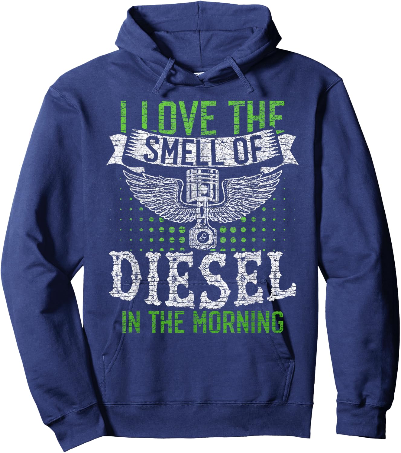 Diesel in The Morning for Truck Driver Hoodie - Hoodie | Navy
