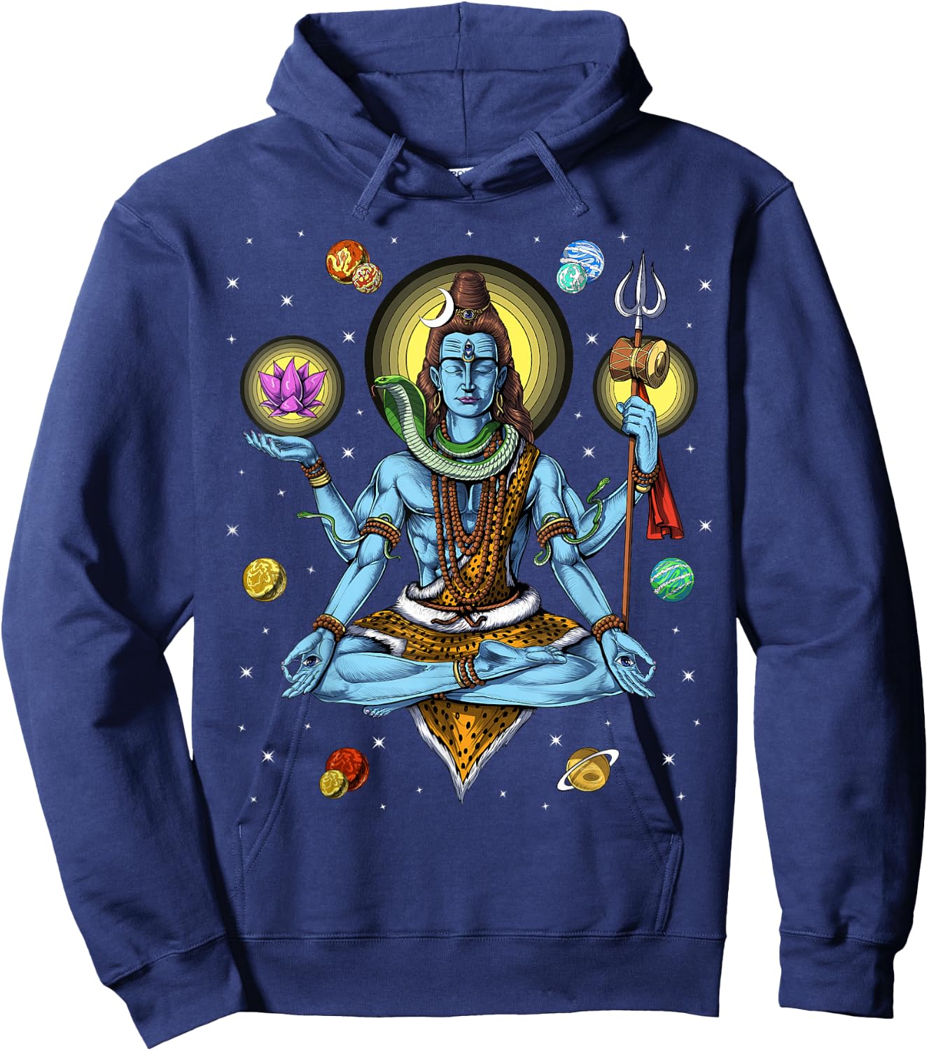 Shiva Hindu God Zen Yoga Meditation Hinduism Spiritual Hoodie - Hoodie | Navy