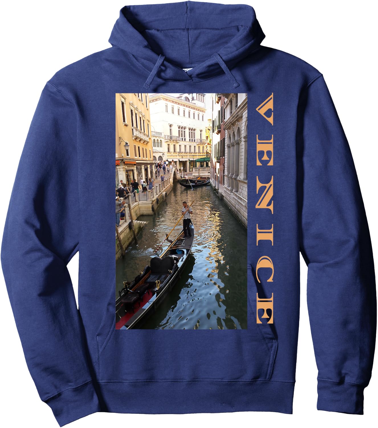 Venice Italy Canal Gondola Travel Souvenirs Photography Hoodie - Hoodie | Navy