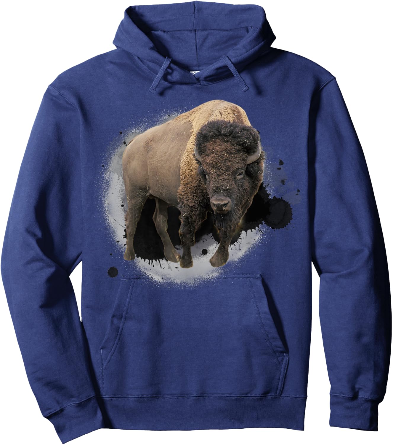 Bison Buffalo Beef Design Illustration Gift Hoodie - Hoodie | Navy