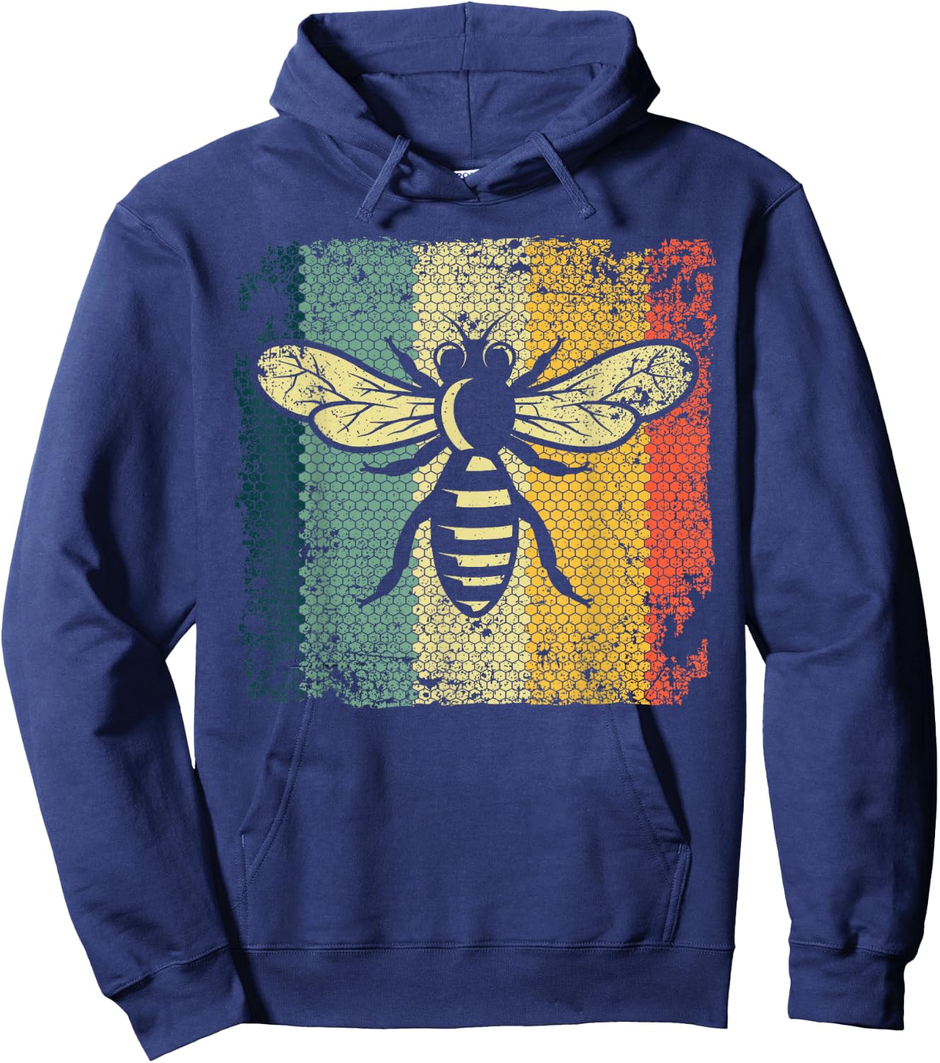 Funny Vintage Bee Designs Women Beekeeping Honey Bee Hoodie - Hoodie | Navy