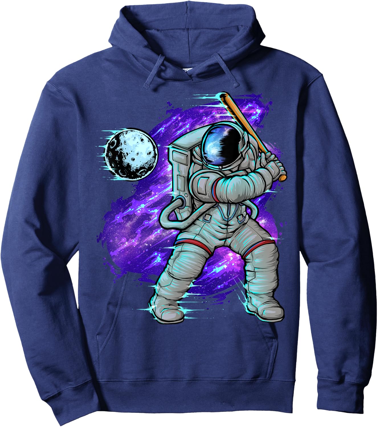Astronaut Baseball Batter Outer Space Hoodie - Hoodie | Navy