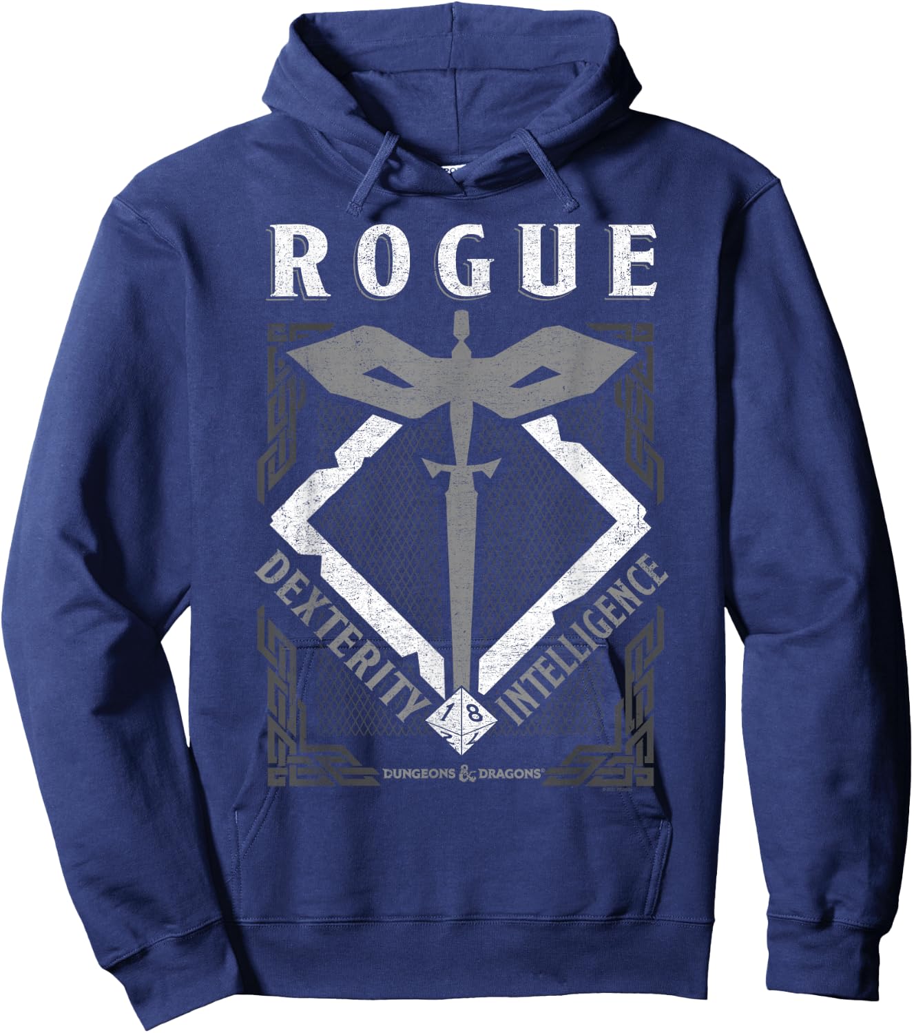 Dungeons & Dragons Rogue Dexterity & Intelligence Hoodie - Hoodie | Navy