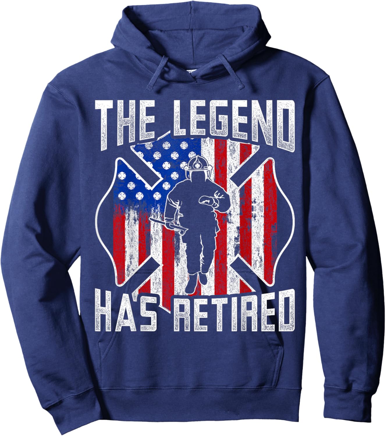 Retired Fireman Firefighter Retirement Gift Firefighter Hoodie - Hoodie | Navy