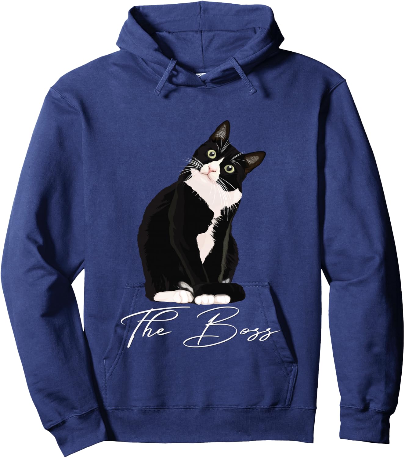 Boss Tuxedo Cat Lovers Funny Shirt for Mom Dad Gift Hoodie - Hoodie | Navy