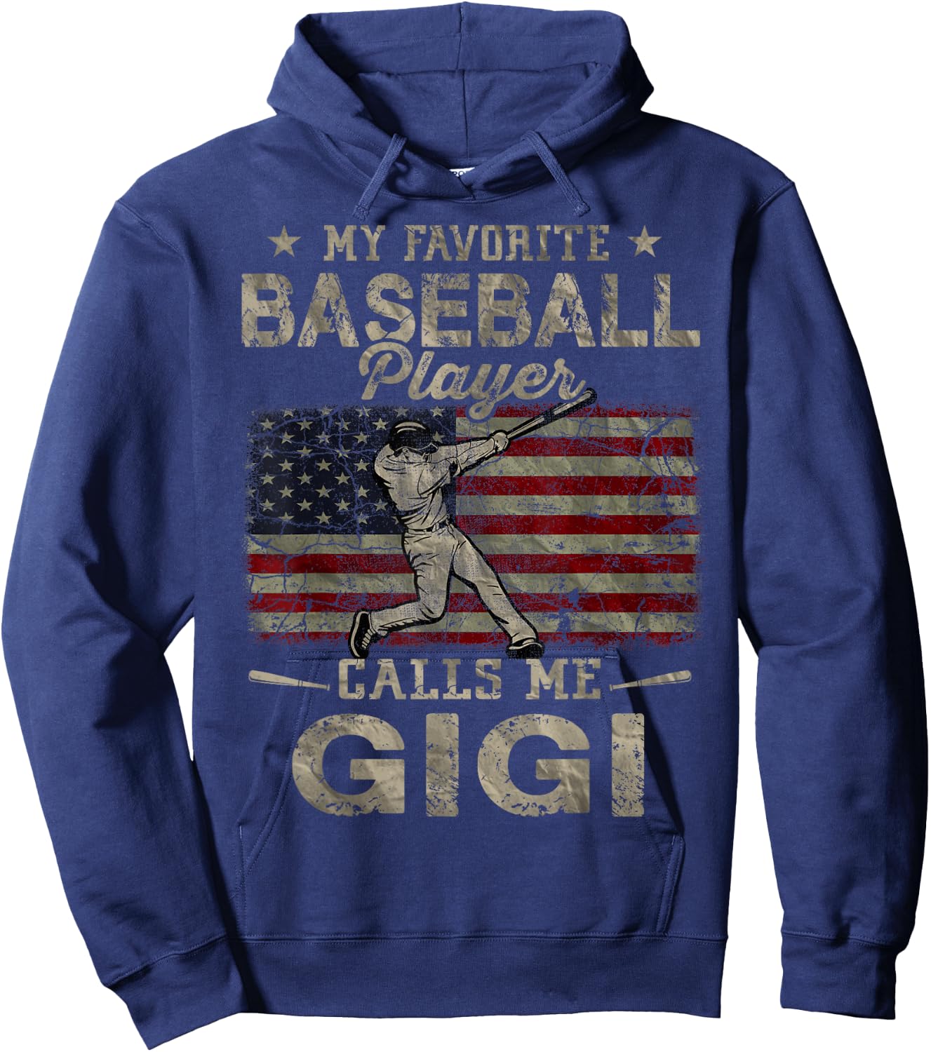 My Favorite Baseball Player Calls Me Gigi Mother's Day Hoodie - Hoodie | Navy