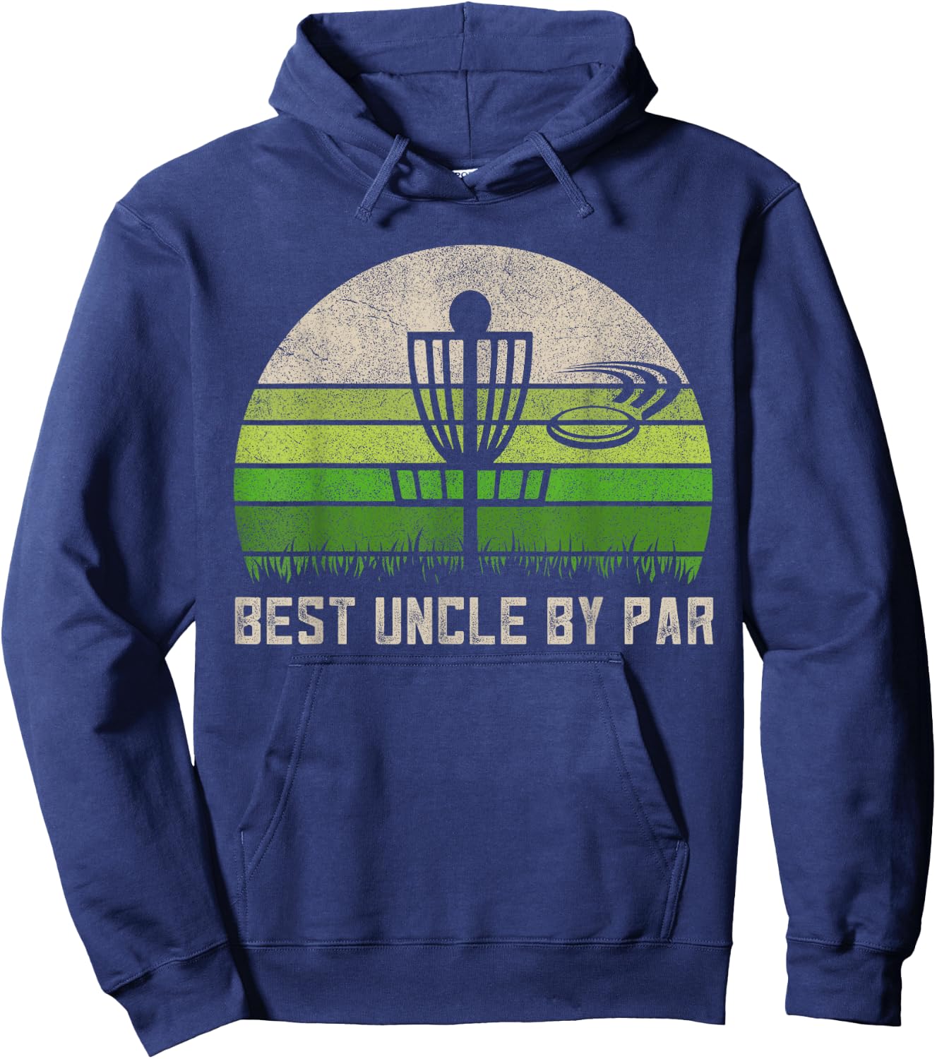 Vintage Disc Golf Shirt, Fathers Day Uncle Apparel, Frisbee Hoodie - Hoodie | Navy