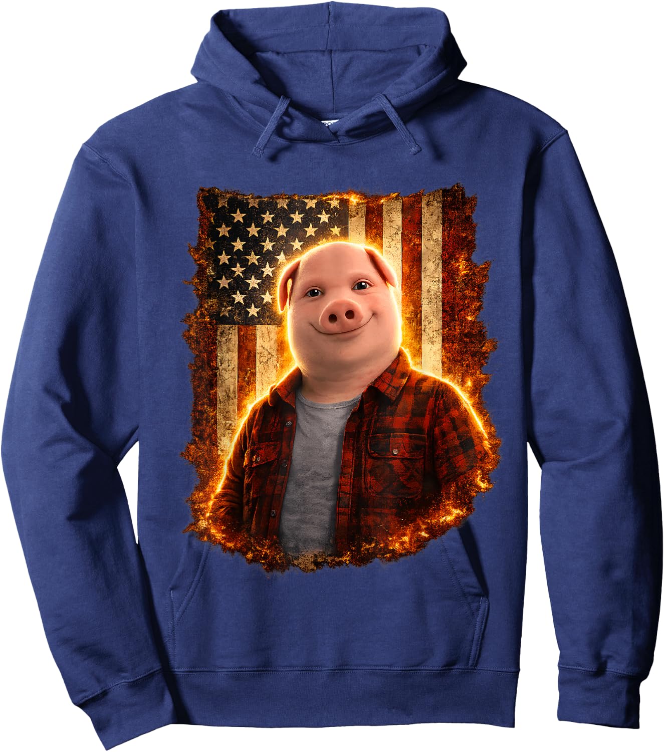 Patriotic John Pork Meme Funny Memes Internet Memes American Hoodie - Hoodie | Navy