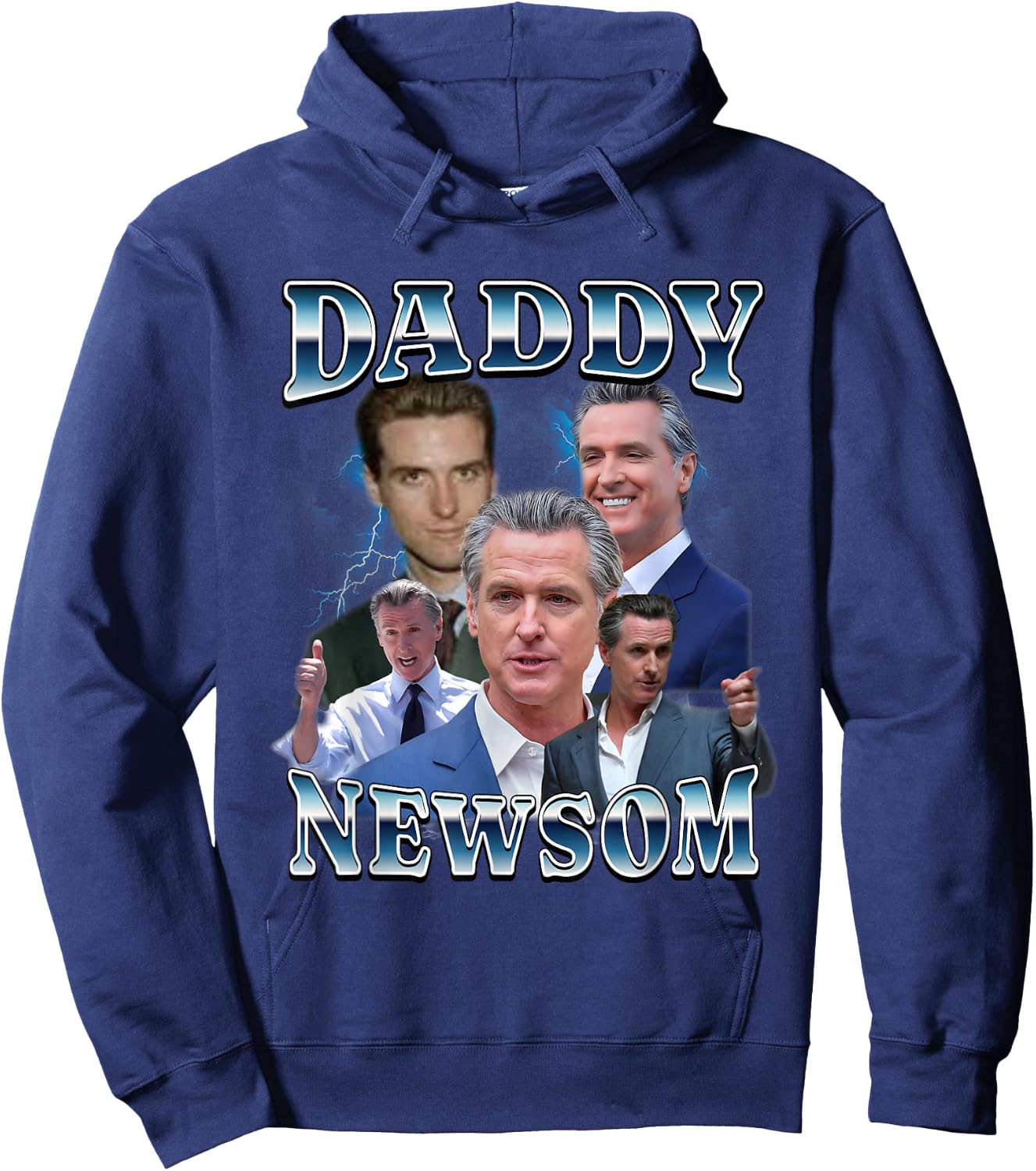 Daddy Newsom for President 2028 Bootleg California Support Hoodie - Hoodie | Navy