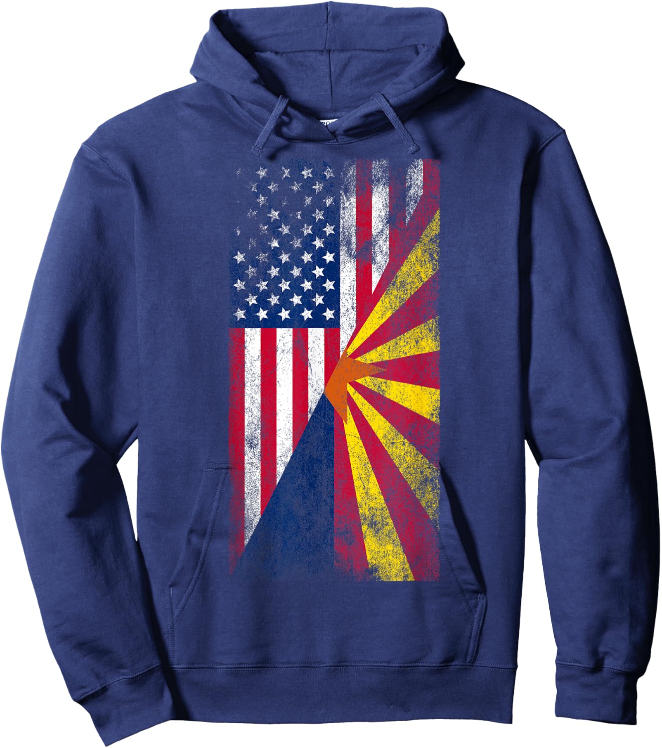 Irreverent USA & Arizona Flags - American Arizonan Hoodie - Hoodie | Navy