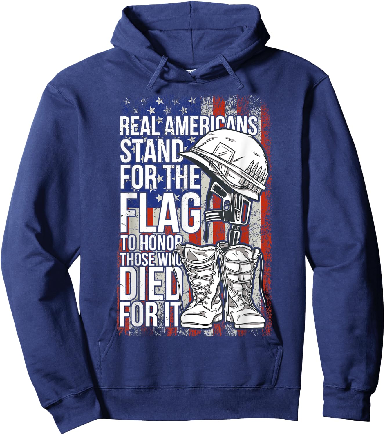 US Veteran veterans day Us Patriot , Black Hoodie - Hoodie | Navy