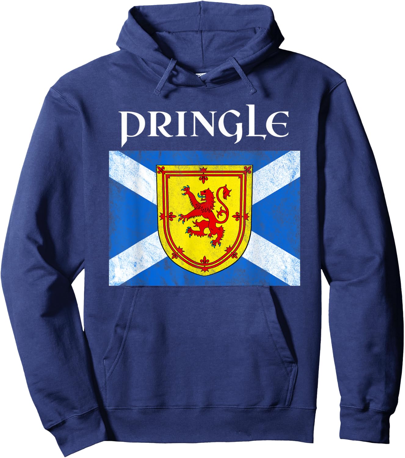 Pringle Clan Scottish Name Scotland Flag Hoodie - Hoodie | Navy
