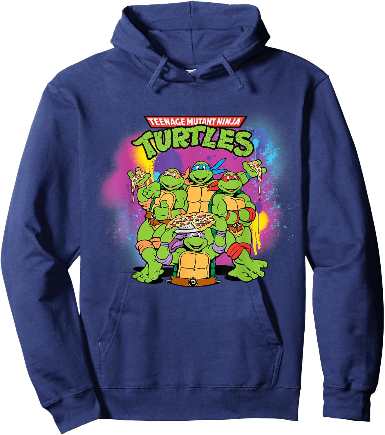 Mademark x Teenage Mutant Ninja Turtles - Original Teenage Mutant Ninja Turtles Colorful Painted Hoodie - Hoodie | Navy