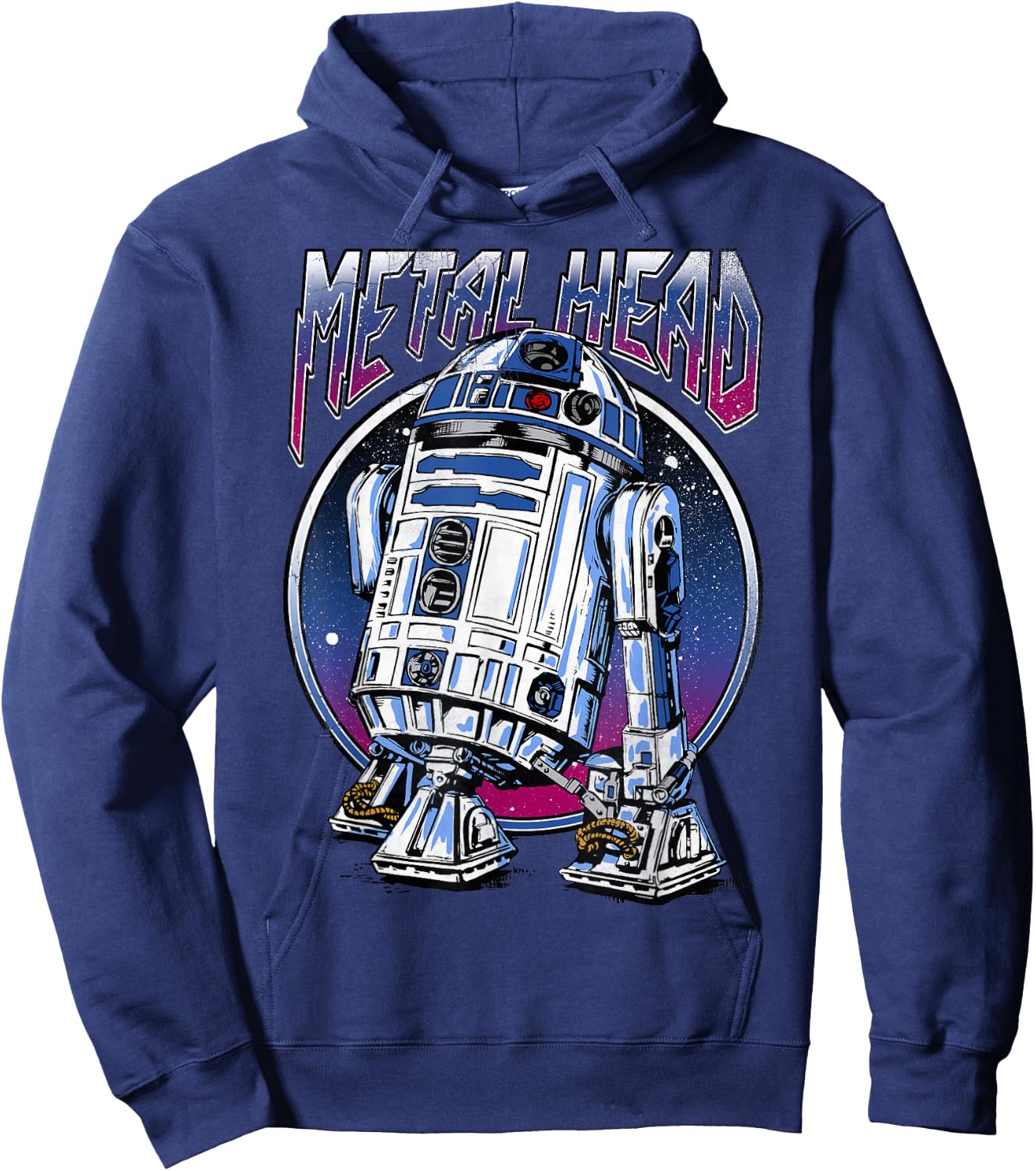 Star Wars R2D2 Metal Head Vintage Disney+ Hoodie - Hoodie | Navy