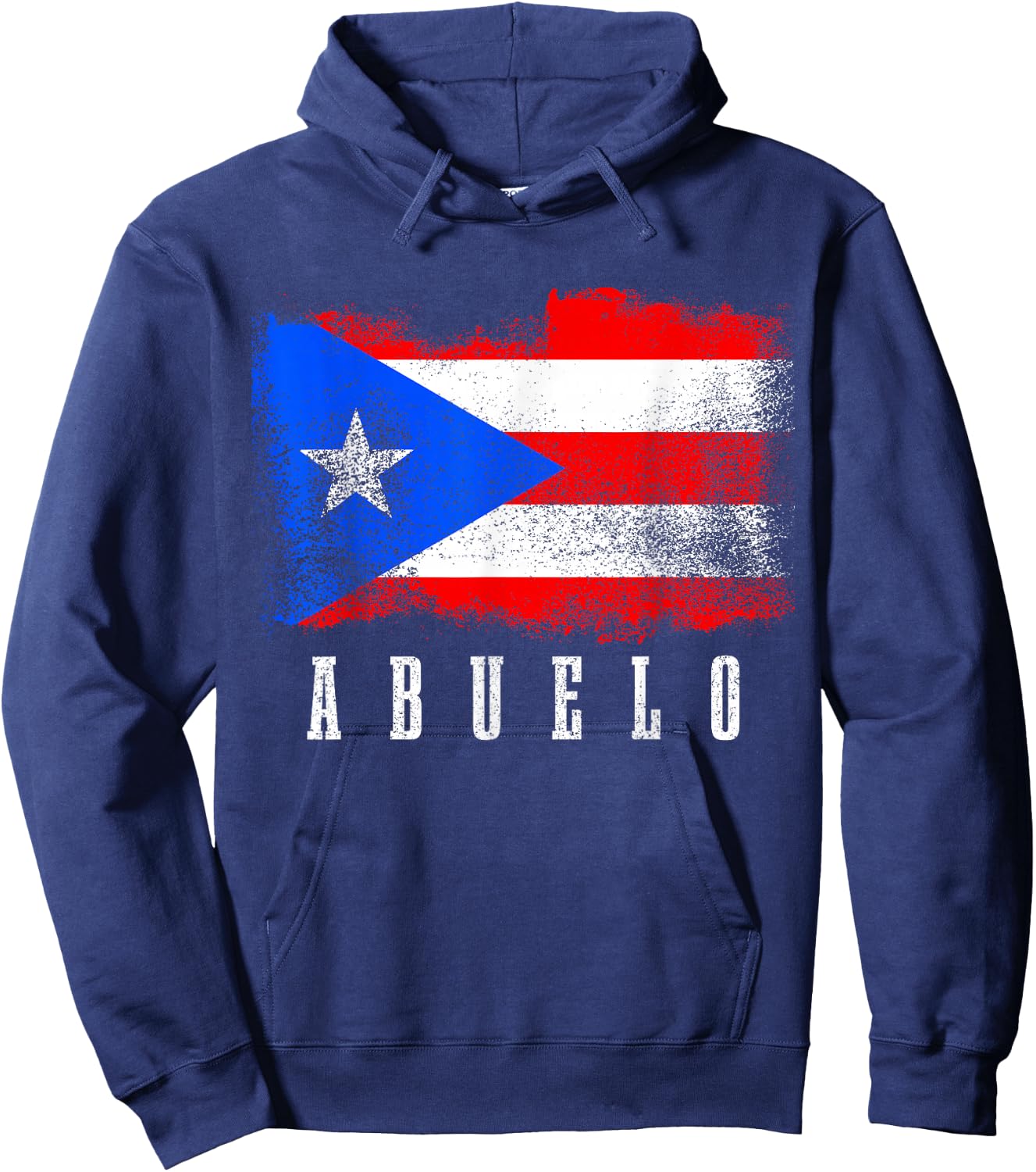 Puerto Rican Abuelo Flag Patriotic Fathers Day Dia Del Padre Men Hoodie - Hoodie | Navy