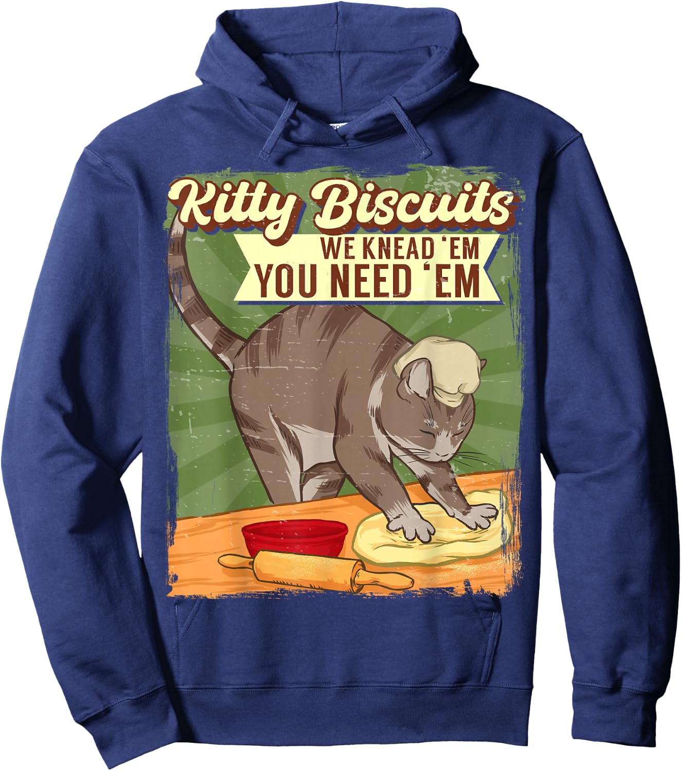 Kitty Biscuits We Knead Em You Need Em Cat Lover Baker Hoodie - Hoodie | Navy